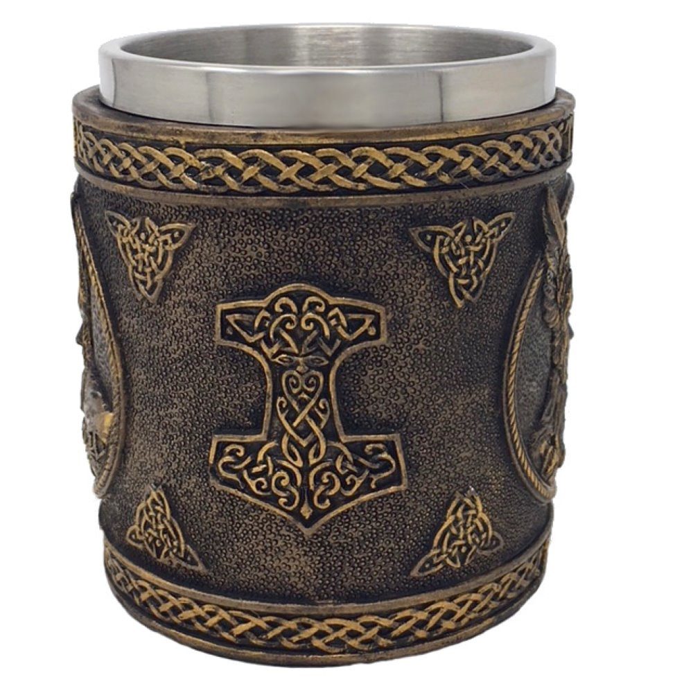 MystiCalls Bierkrug Krug Thor - Götter Wikinger Donnergott, 1-tlg., Polyresin, Dekorationsobjekt, Krug