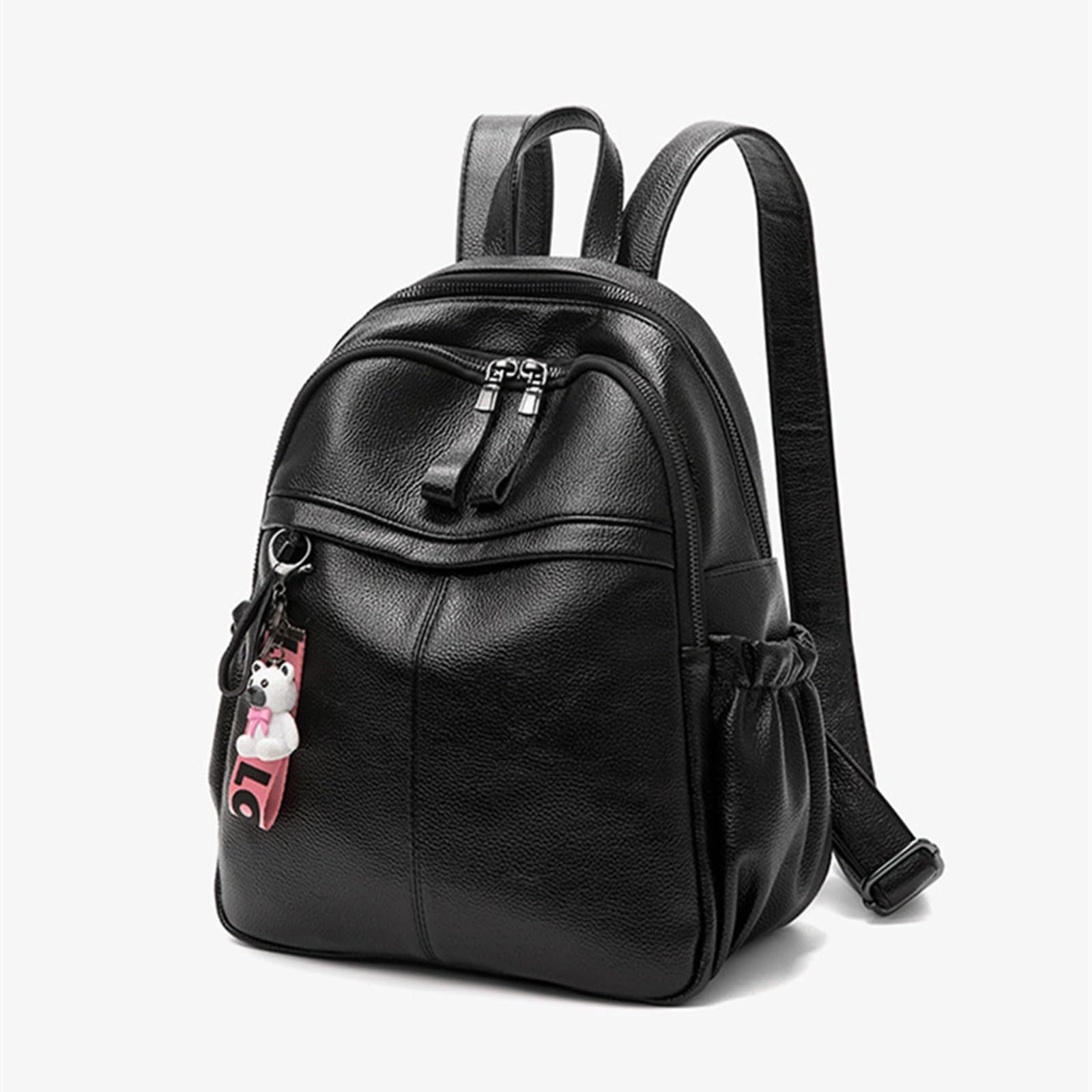 MOPUEA Rucksack Rucksack aus echtem Leder Damen modisch wasserdicht große kapazität (Damen Rucksack Leder Umhängetasche, Multifunktionaler Damen Rucksack, für A – Bild 2 von 5
