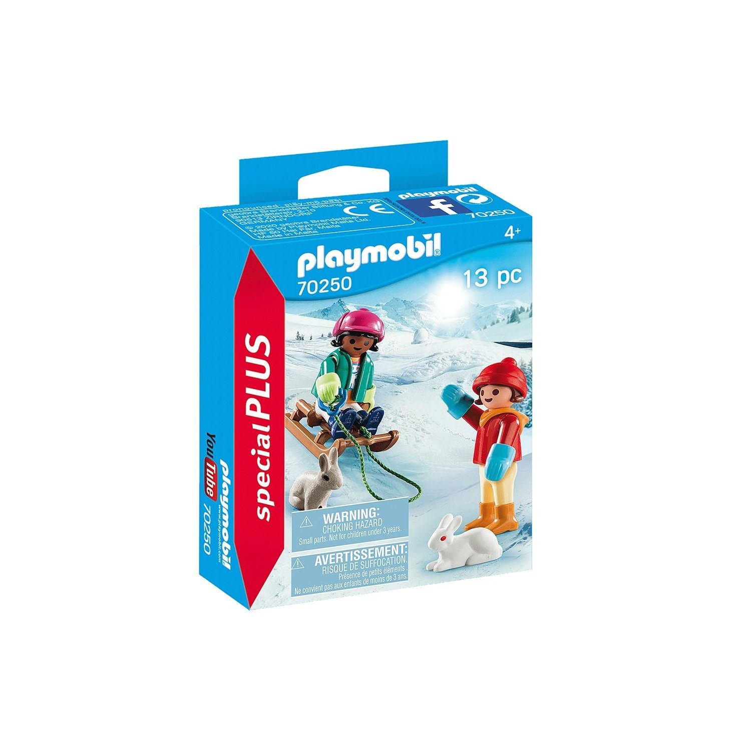 Playmobil® 70250 Kinder mit Schlitten Konstruktions-Spielset günstig online kaufen