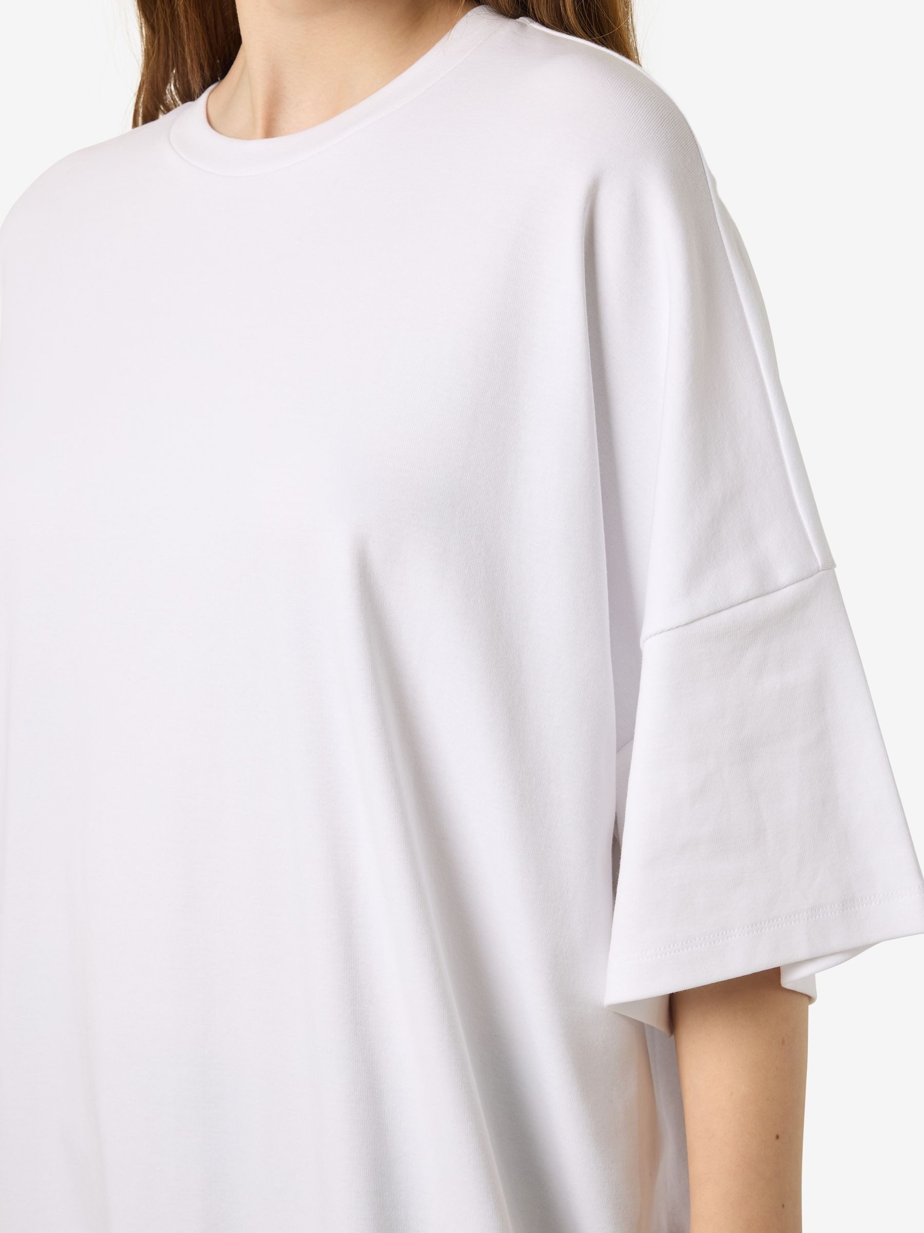 Noisy may T-Shirt Lockeres Design mit Rundhals und kurzen Ärmeln für Damen (1-tlg) Baumwolle Loose Fit Rundhals Halbe Ärmel Einfarbig Pull On