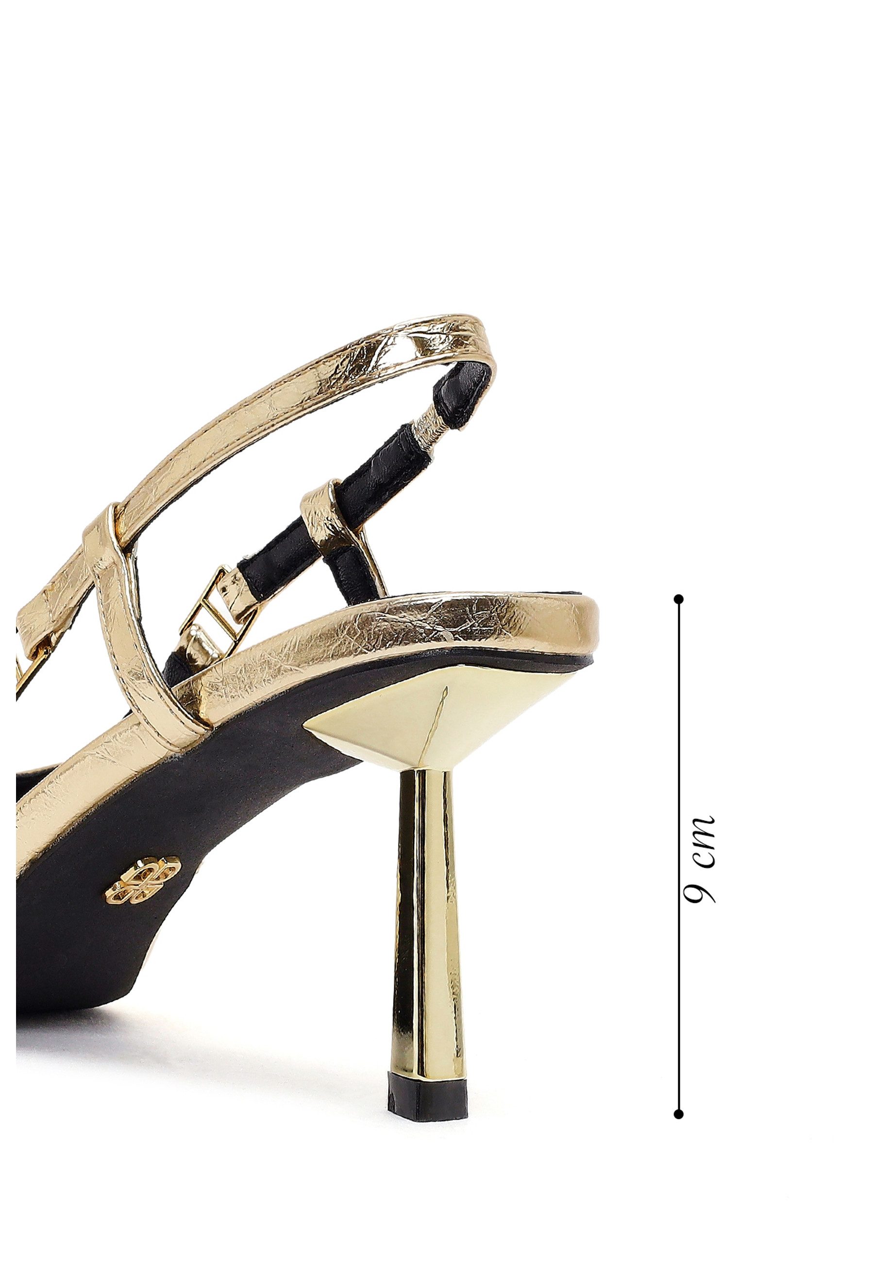 Derimod Slingback-Pumps aus Kunstleder mit hohem Absatz Pumps Kunstleder, Synthetikfutter, Slingback-Riemen, Skulpturabsatz