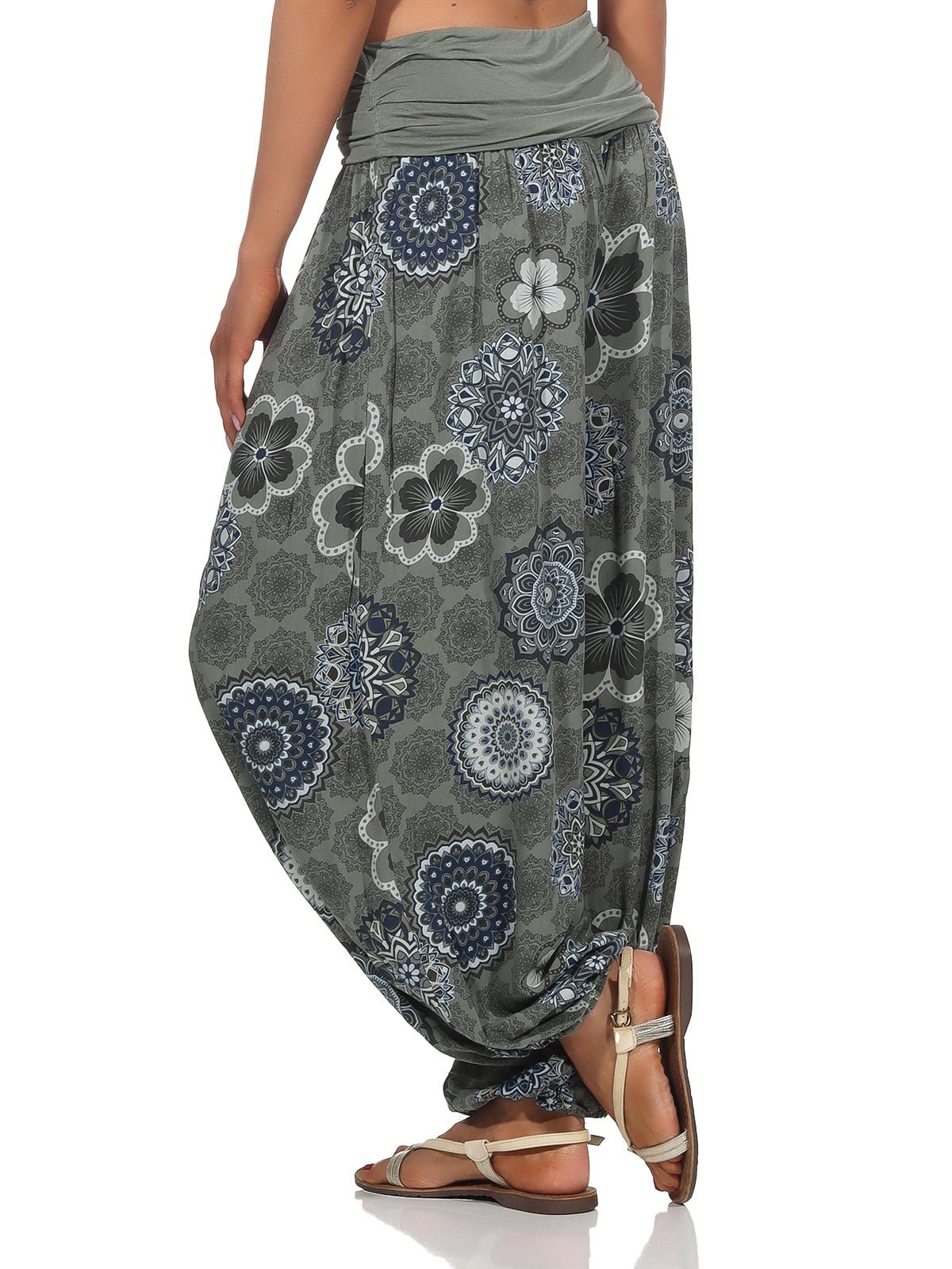 OriginalYou Haremshose Sommerhose Damen Boho Flatterhose leichte Yoga-Hose weites Bein luftige & leicht, hautfreundliches Material