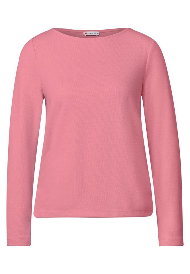 STREET ONE Langarmshirt, aus softem Materialmix günstig online kaufen