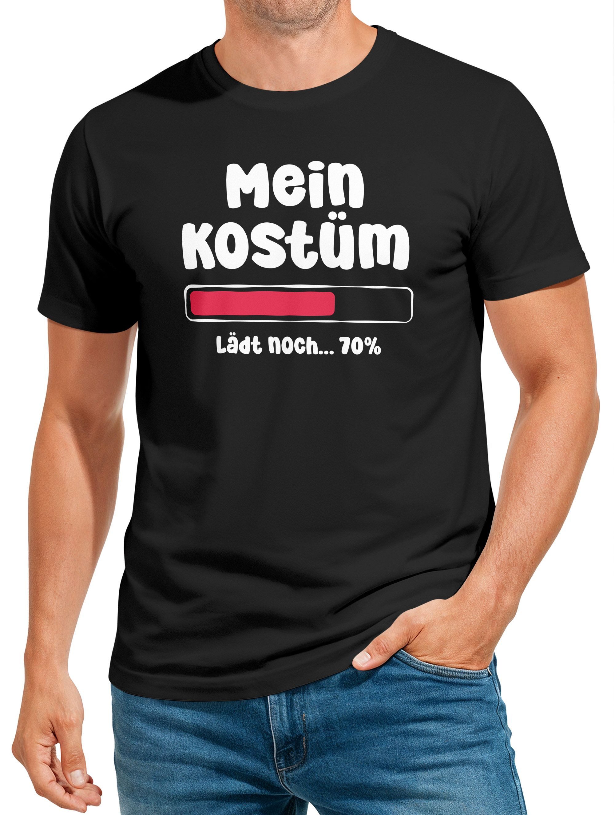 Print-Shirt Herren T-Shirt Fasching Karneval Kostüm-Ersatz Verkleidung