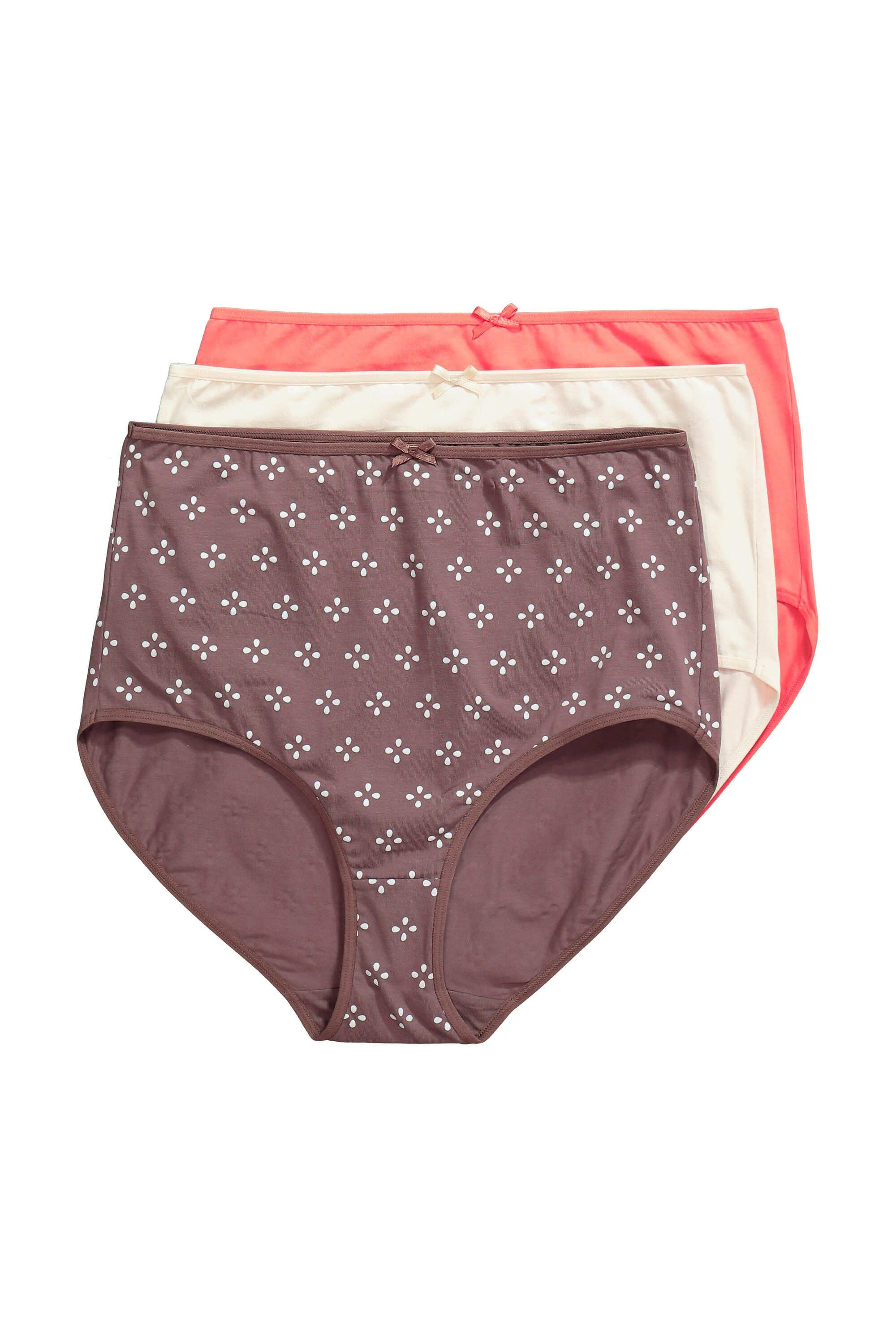 Slip Maxislips 3er-Pack Muster/einfarbig