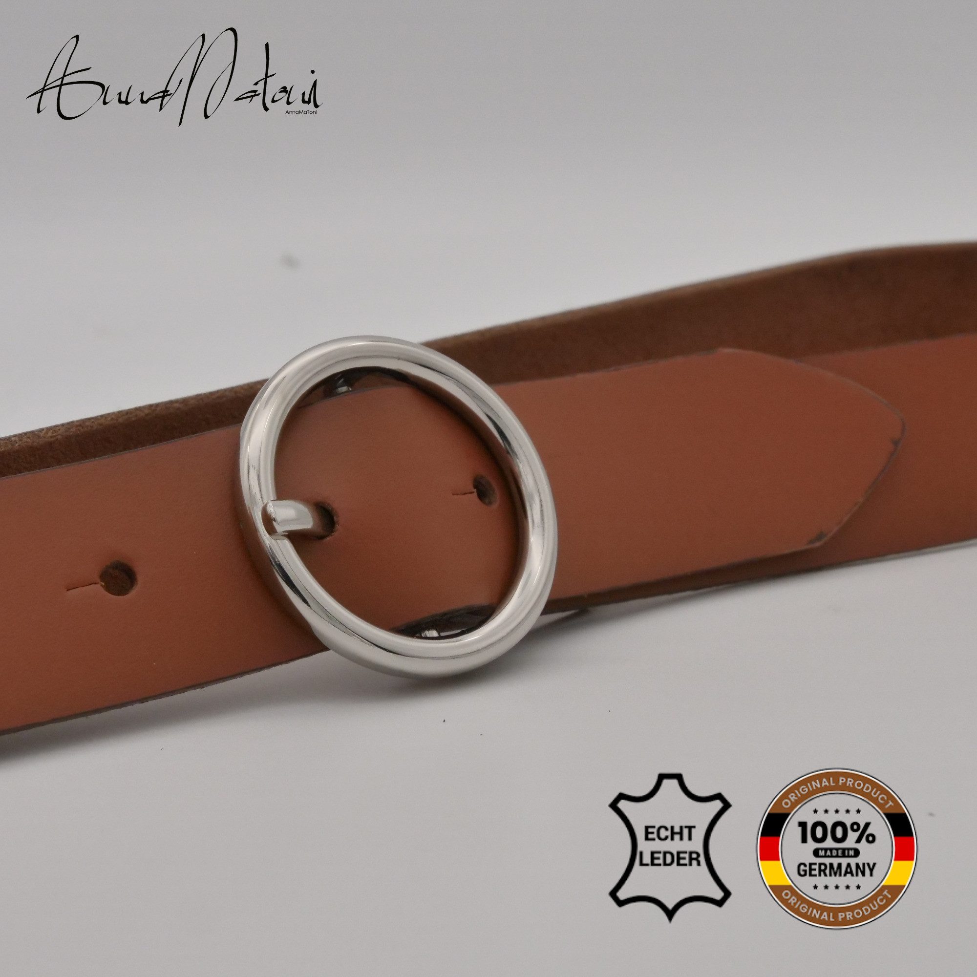 AnnaMatoni Ledergürtel AnnaMatoni Damen Ledergürtel Basic Gürtel 3cm breit günstig online kaufen