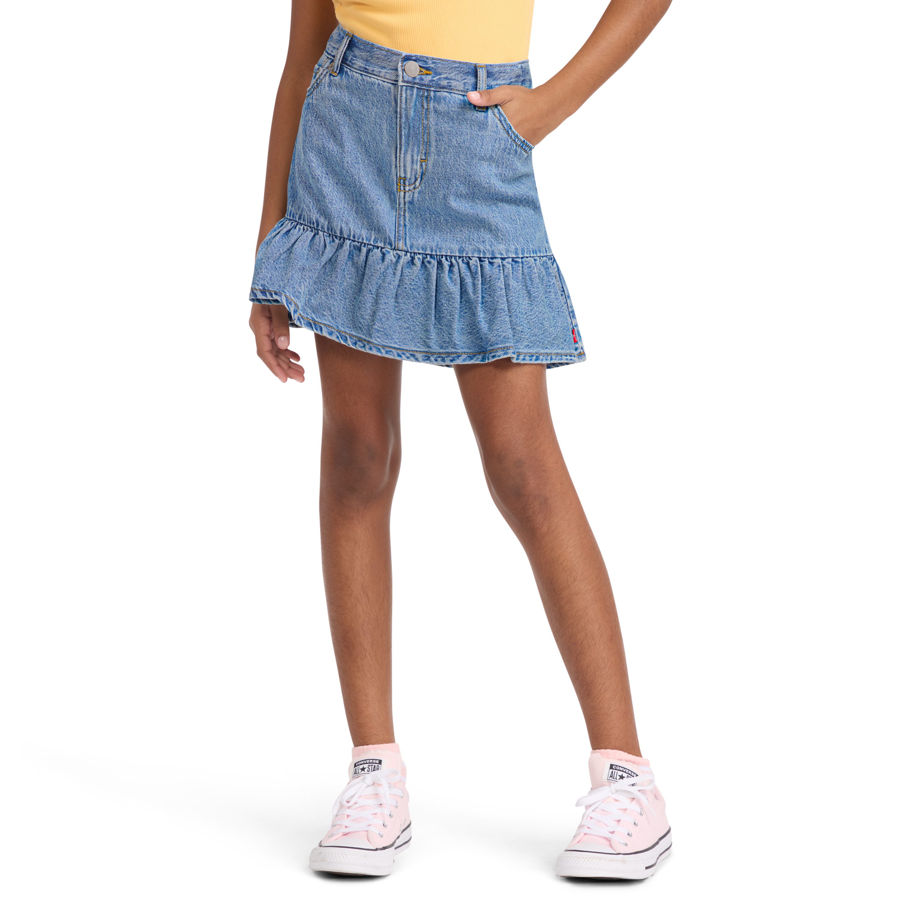 Levi's® Kids Minirock LVG FLOUNCE SKORT for Girls, halb Shorts halb Rock, im 5-Pocket-Style