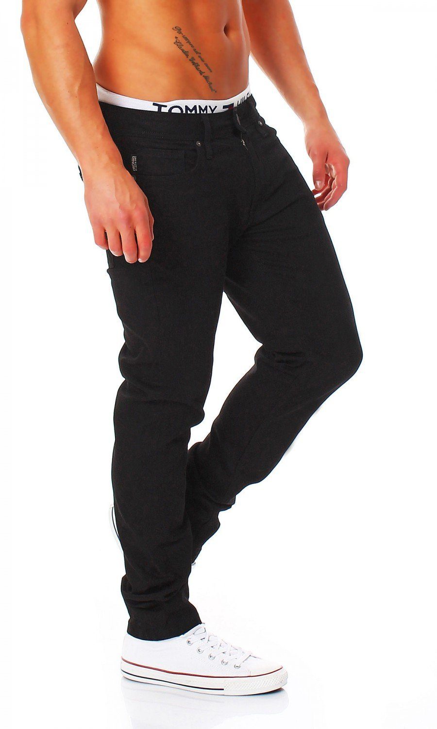 Jones Jack Herren Skinny Jeans Original Liam & Skinny-fit-Jeans Black Jones Jack & Fit