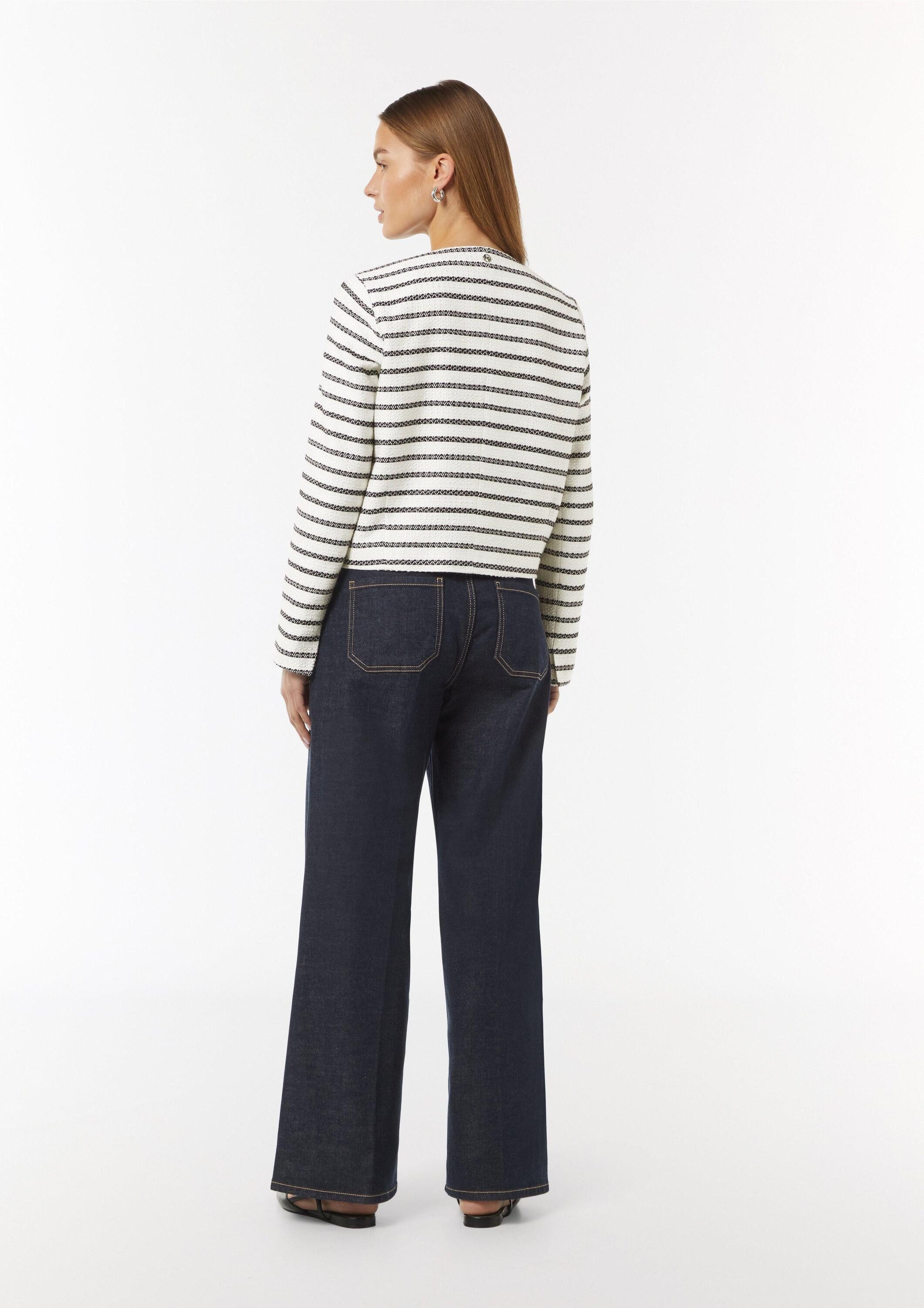 comma Jackenblazer Indoor-Jacke Bouclé-Jacke mit Knopfleiste