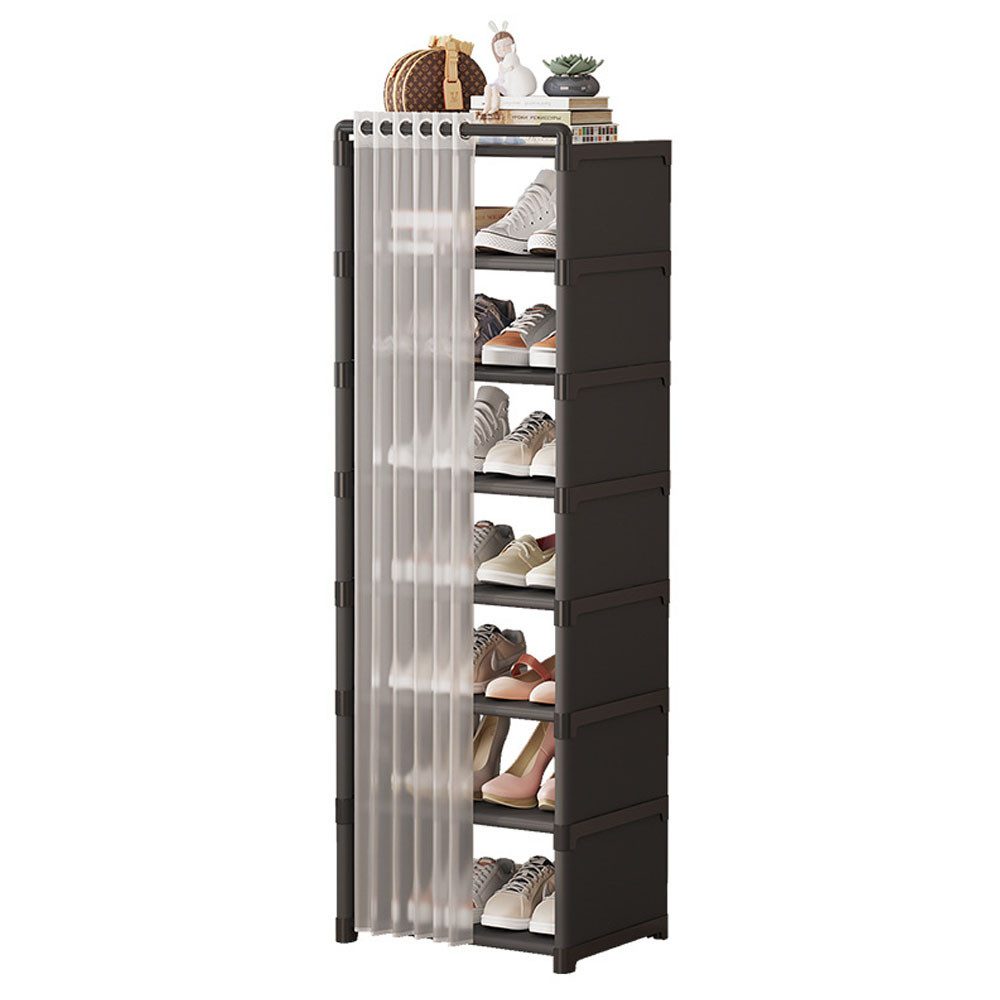 NUODWELL Schuhregal Schuhregal mit 8 Ebenen, Schuhständer Schmal, Staubdich günstig online kaufen