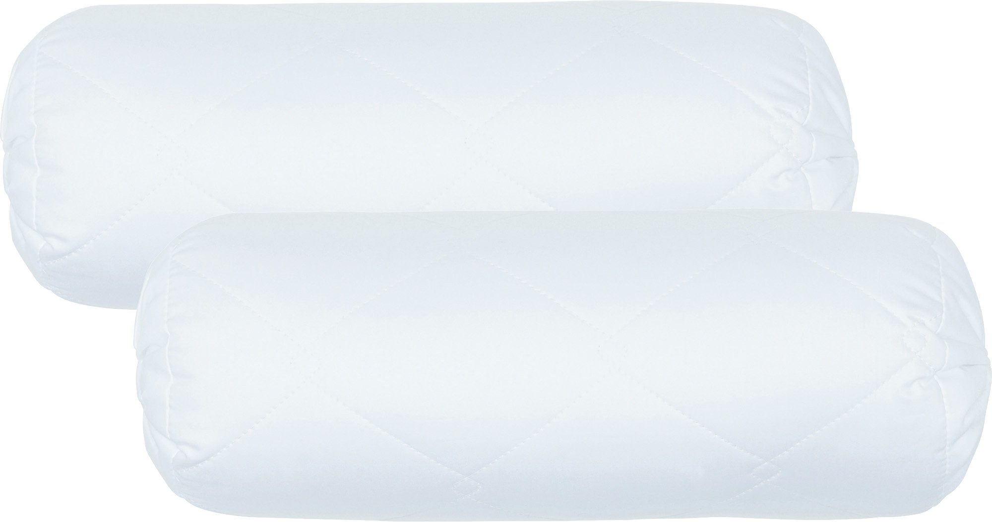 Erwin Müller Naturfaserbettdecke + Kopfkissen Nackenrolle "Kairo" 2er-Pack, Textilfaser Uni