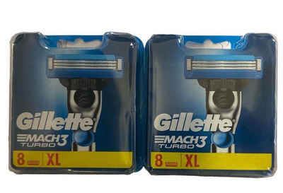 Gillette Rasierklingen 16x Gillette Mach 3 Turbo Herren Rasierklingen 2 x 8er Pack, 16-tlg.
