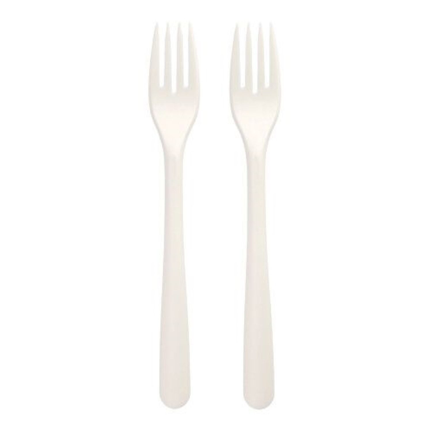 PAPSTAR GmbH Hängedekoration Mehrweg Gabeln 18,5cm, 50 Stk. - Weiß