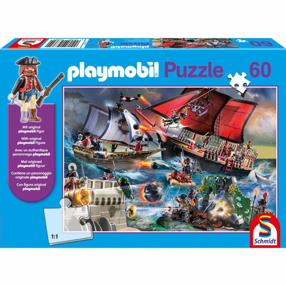 60 Playmobil Schmidt Puzzleteile Puzzle Spiele Piraten 60 Teile,