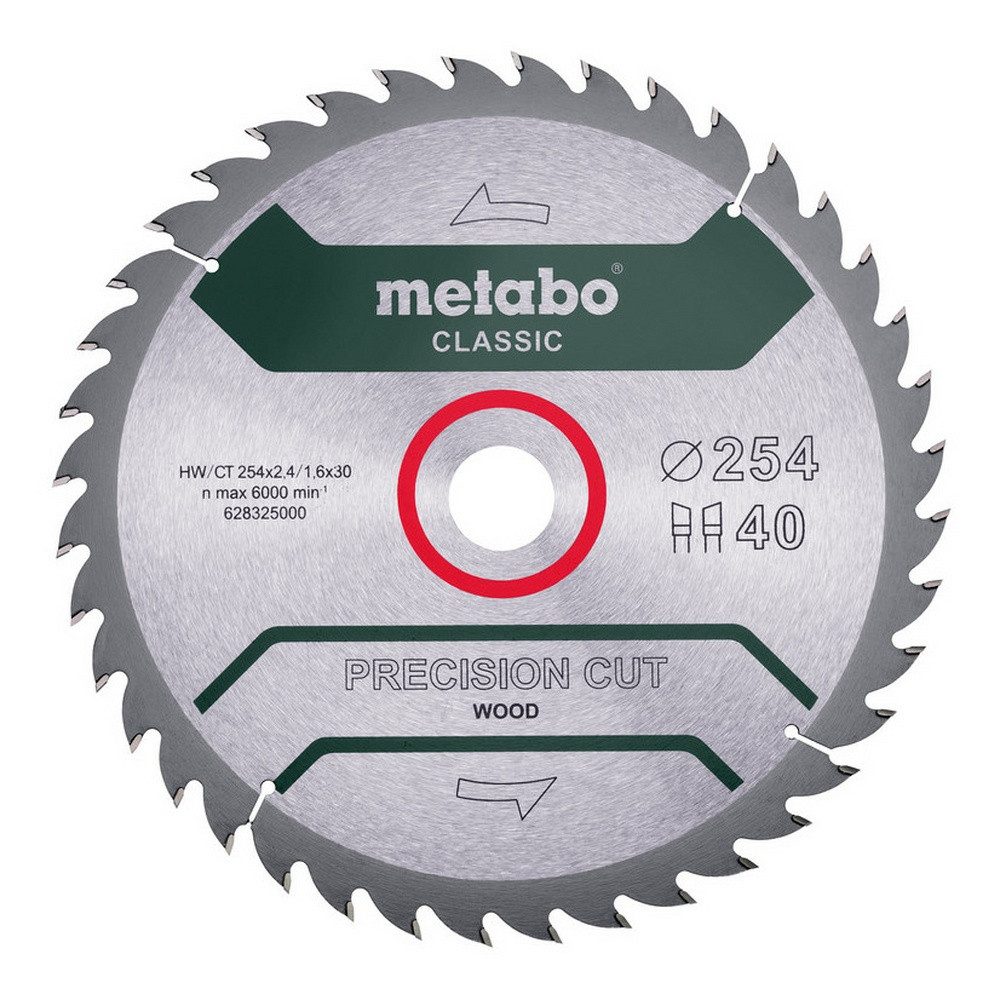 metabo Kreissägeblatt, "precision cut wood - classic", 254 x 30, mm, Zähnezahl 40