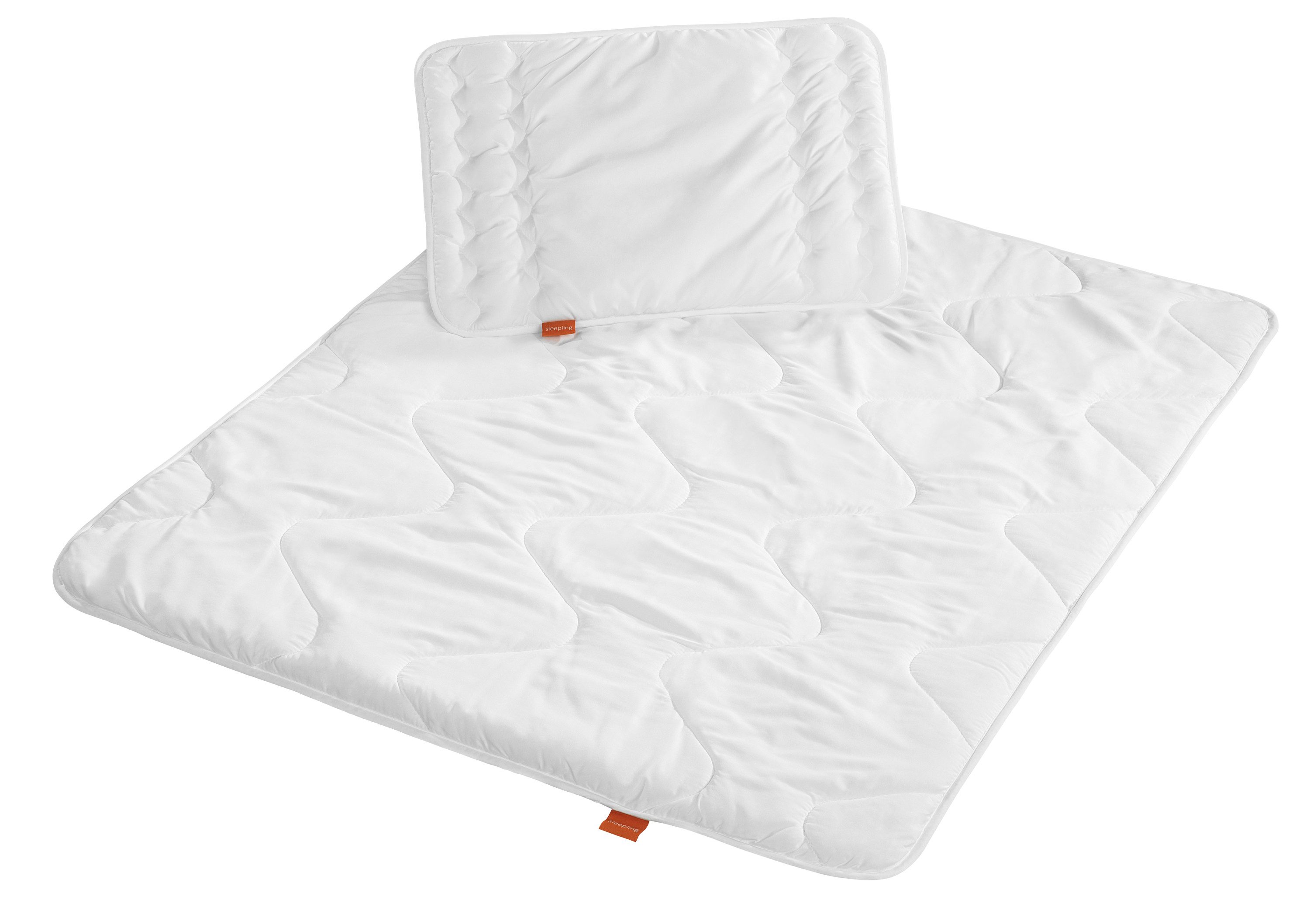 sleepling Kinderbettdecke + Microfaserkissen Babybetten Set, günstig online kaufen
