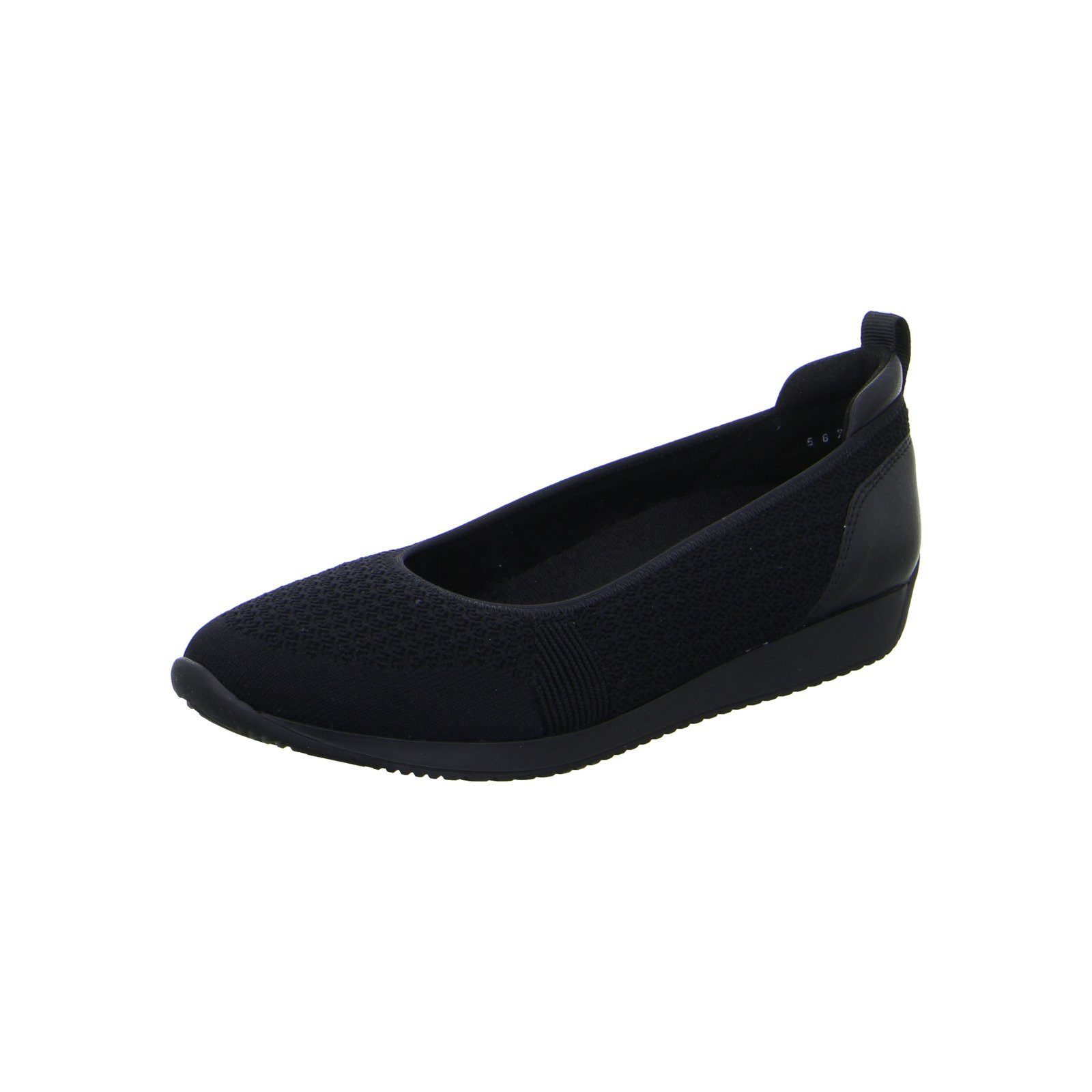 Ara Porto - Damen Schuhe Ballerina Slipper Textil schwarz