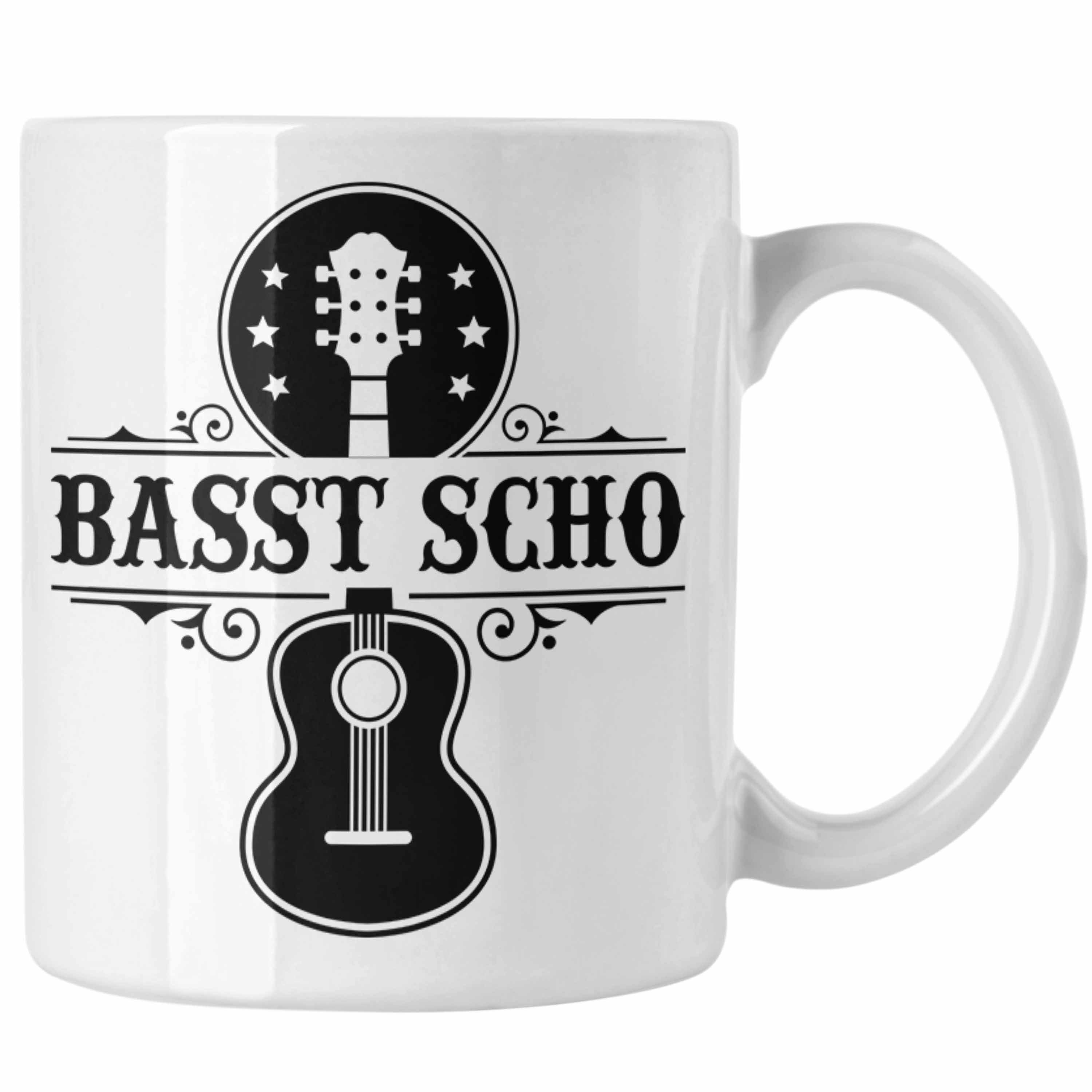 Trendation Tasse Bassist Tasse Geschenk Bass-Spieler Geschenkidee Kaffee-Becher Basst S Weiss