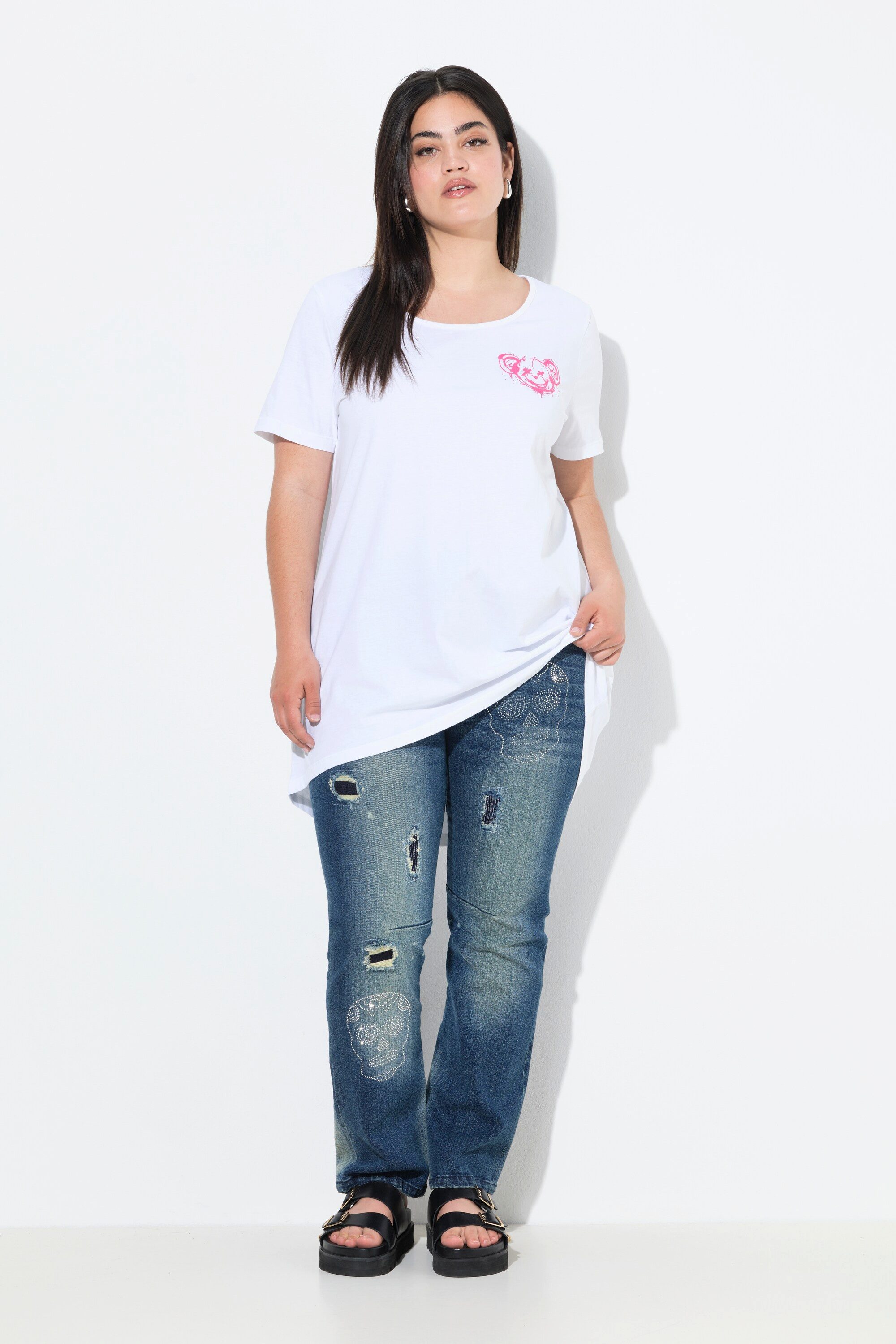 T-Shirt T-Shirt A-Linie großes Rücken-Statement
