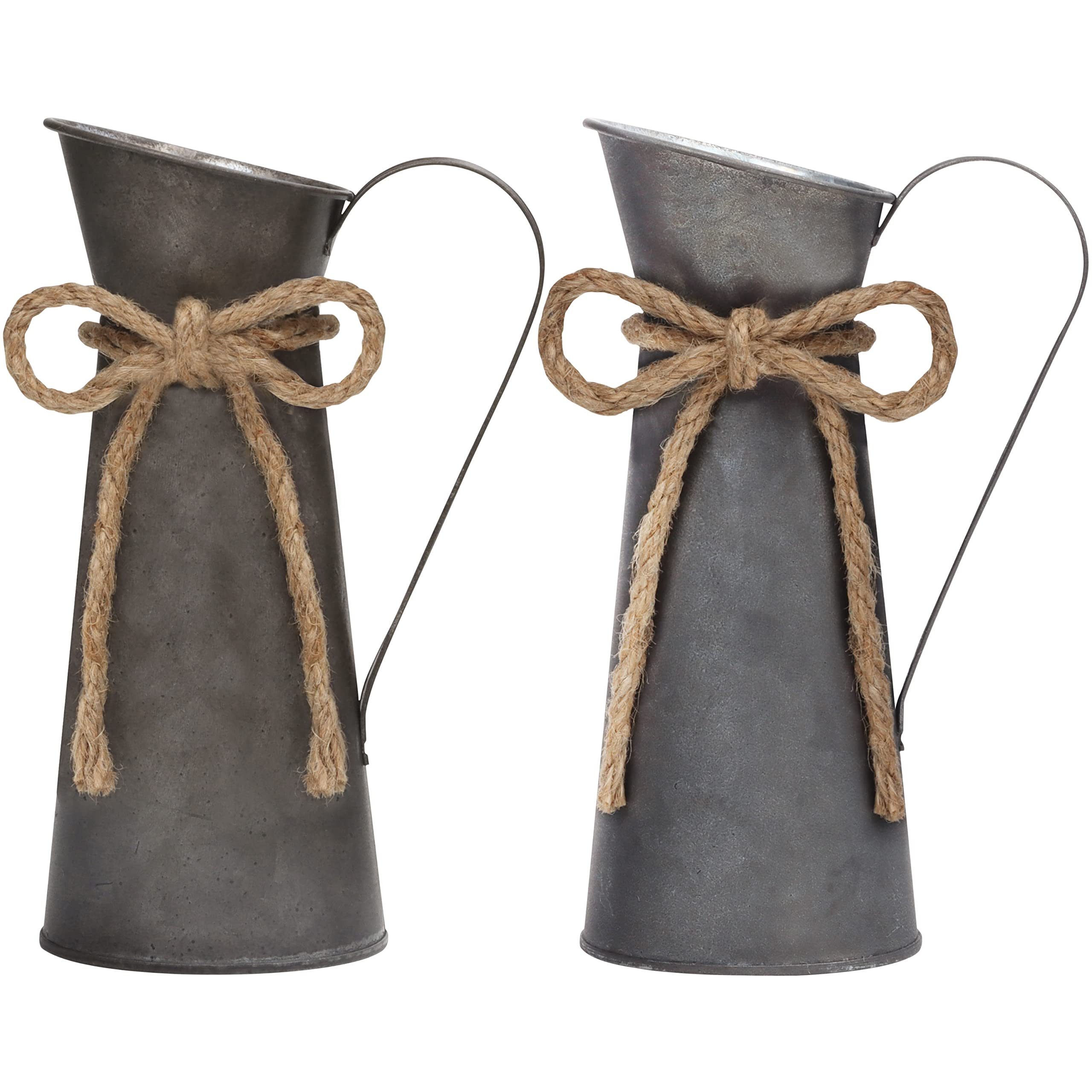 Dekovase Metall Milchkannen Set (2 Stück) - Dekorative Vasen