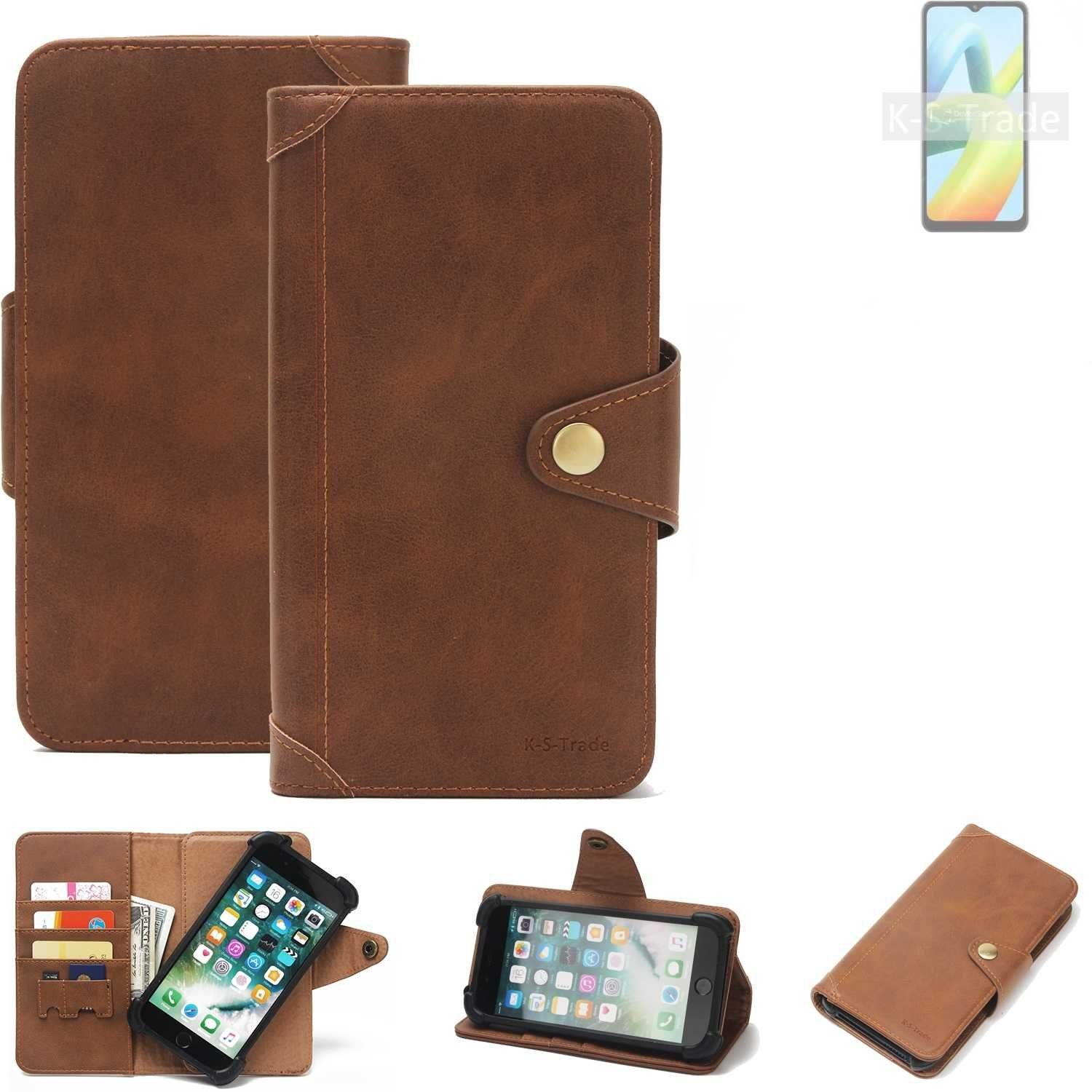 K-S-Trade Handyhülle für Xiaomi Redmi A1+, Handyhülle Schutz Hülle Walletcase Bookstyle Tasche Case