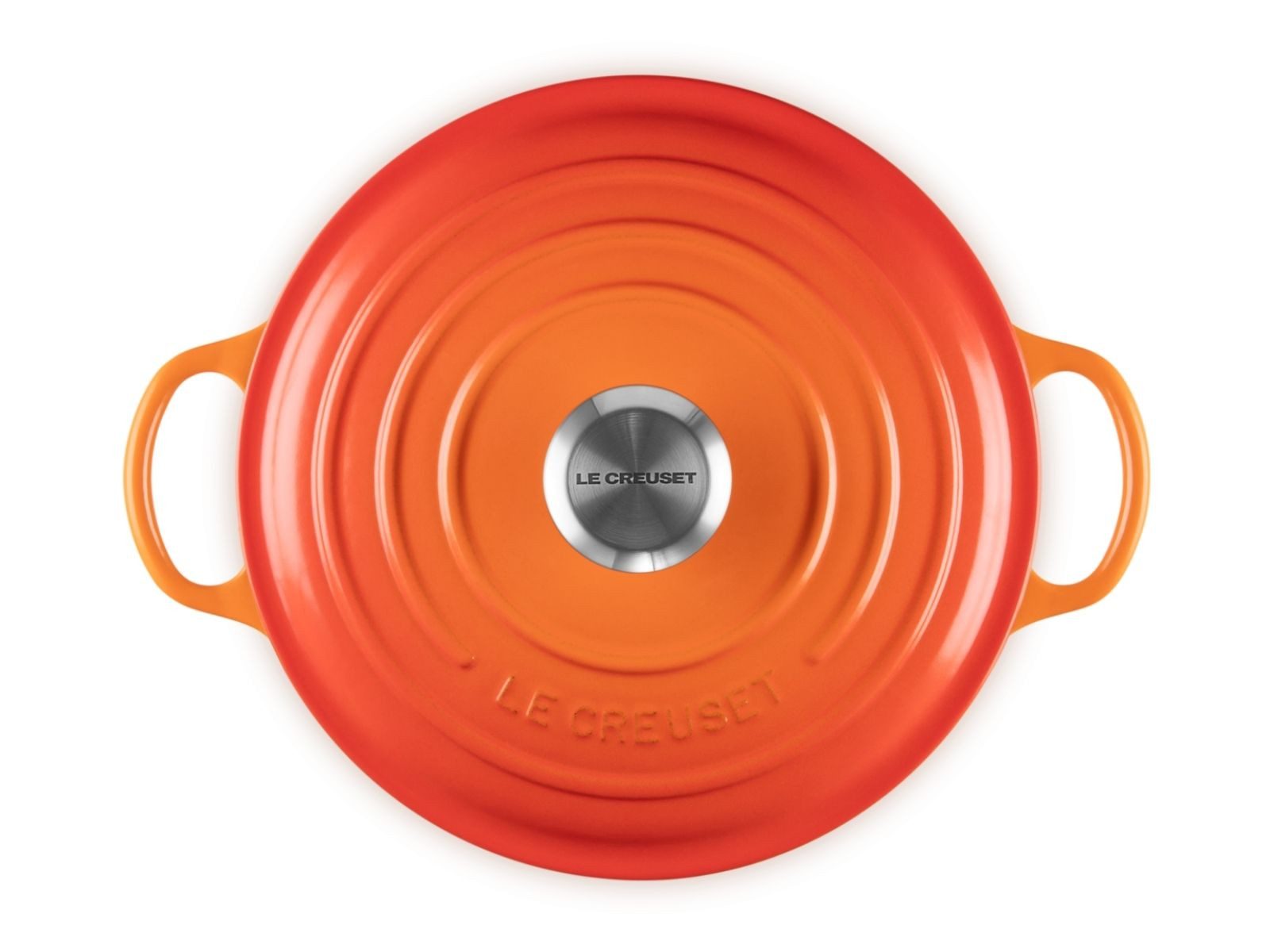 LE CREUSET Bräter Bräter La Marmite Signature rund ofenrot 24cm, Emailliertes Gusseisen