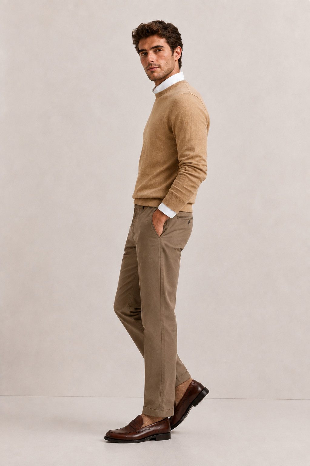 S&S Chinohose Herren Chino Hose (Packung, 1-tlg., Jogginghose Herren) Herren Regular Slim Chino Hose – Bild 3 von 5