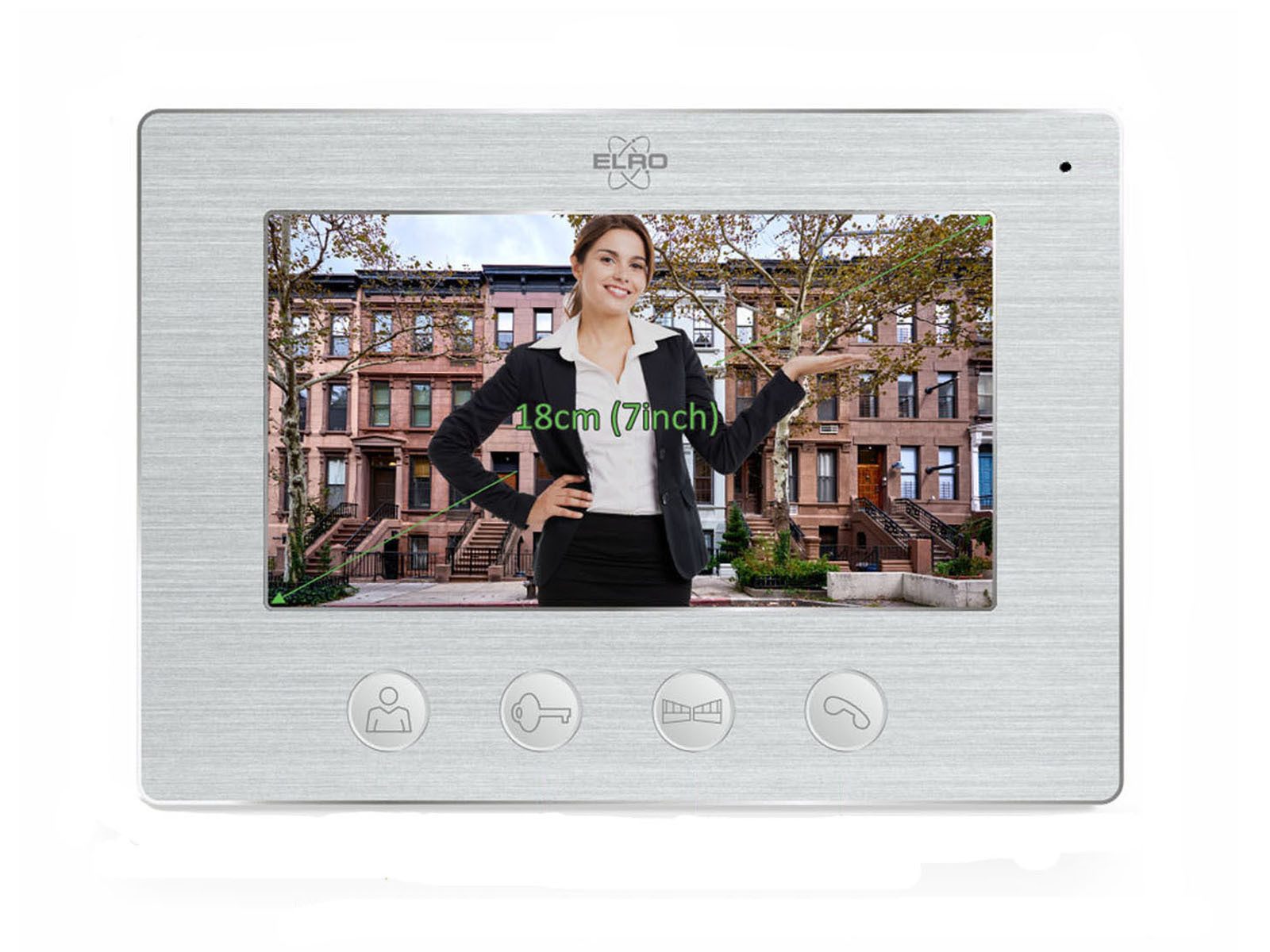 Elro Video-Türsprechanlage (Innen, 2-tlg., Zusatz Farbmonitor Gegensprechanlage & Türöffner Funktion)