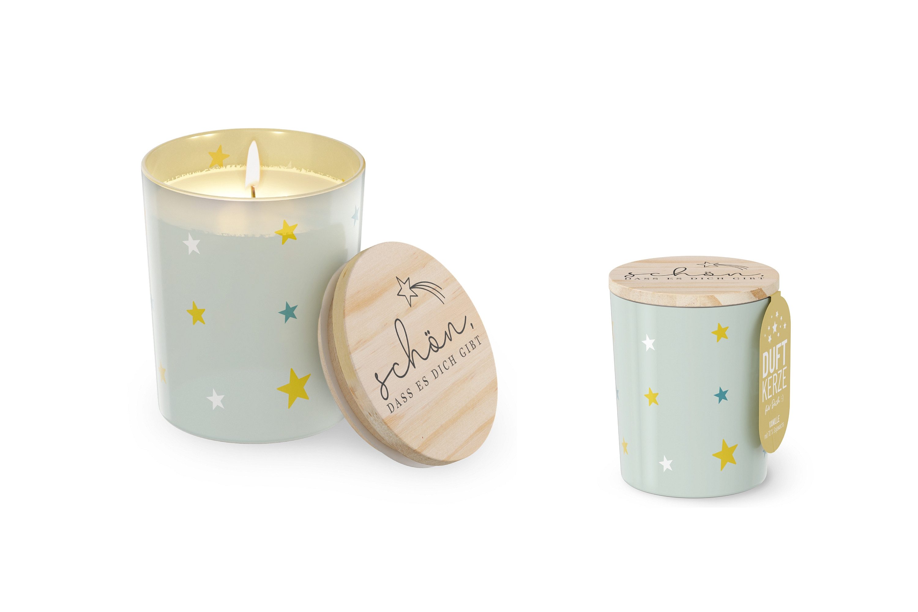 La Vida Duftkerze Kerze Duftkerze im Glas mit Deckel Brenndauer 30h Vanille günstig online kaufen