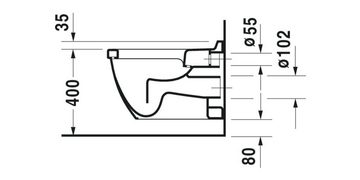 Duravit Bidet Wand-WC STARCK 3 flach, 360x540mm HygieneGlaze weiß HygieneGlaze weiß