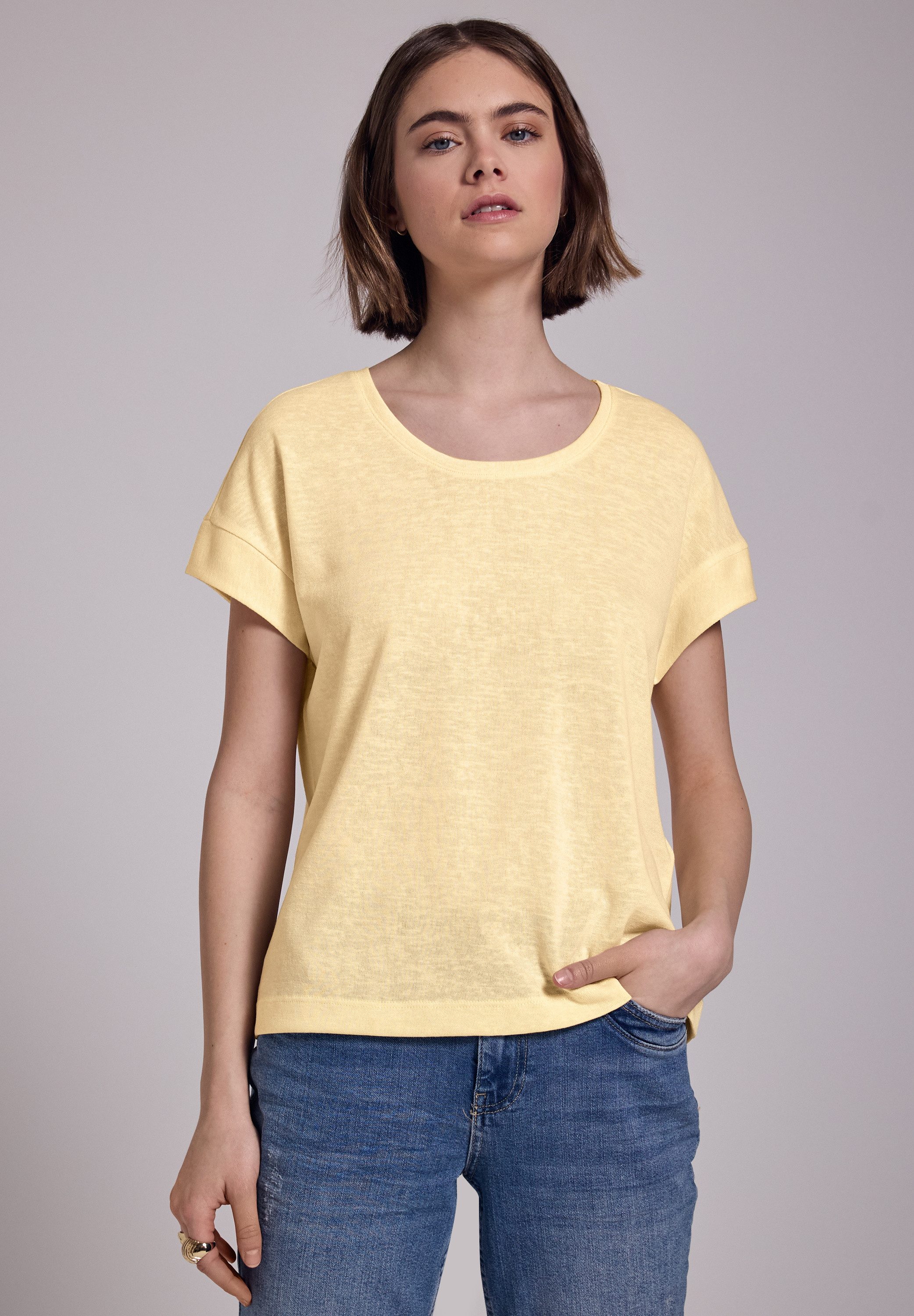 STREET ONE STUDIO T-Shirt aus softem günstig online kaufen