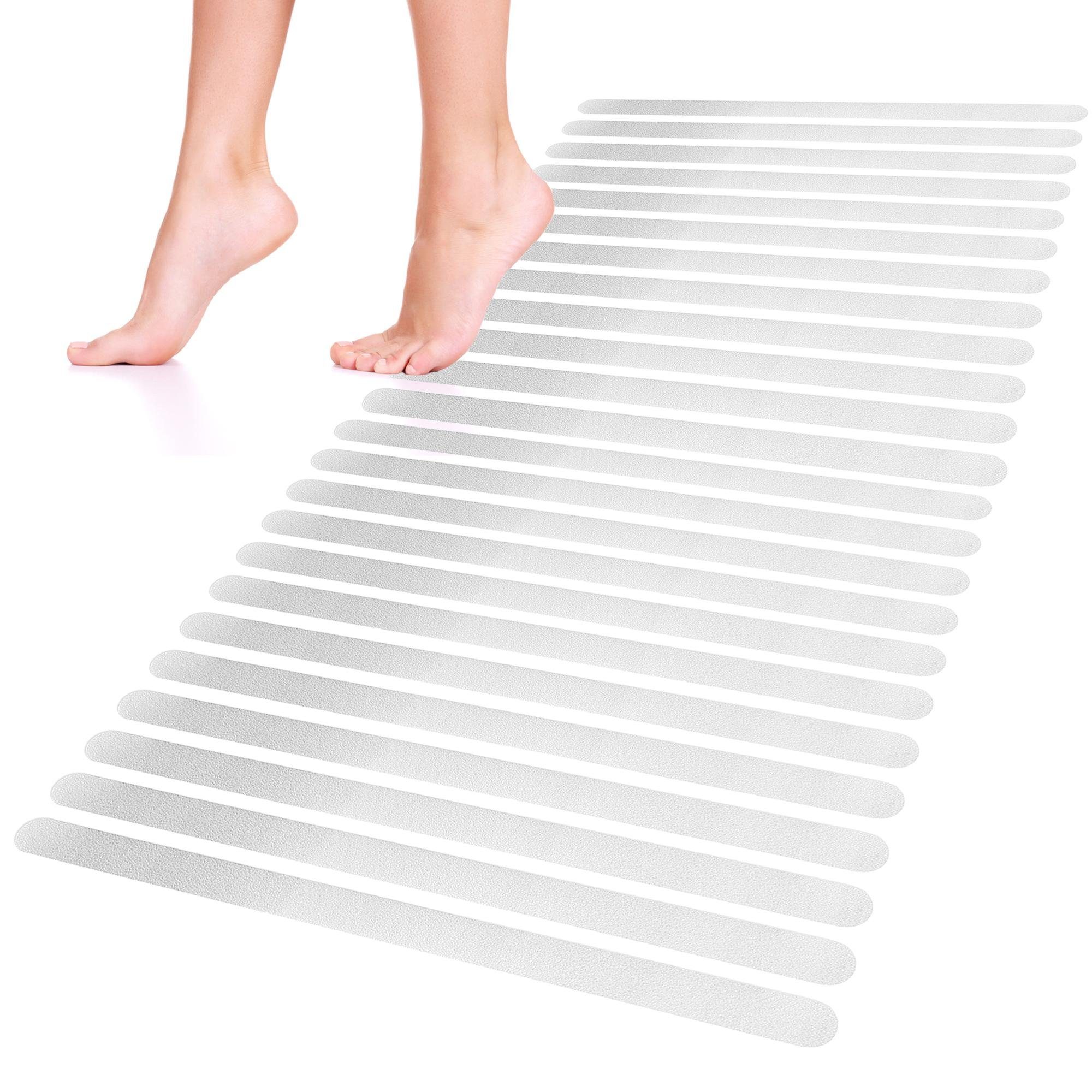 ECENCE Antirutsch-Aufkleber 24x Anti-Rutsch-Streifen Aufkleber Dusche Treppe, 24-tlg.
