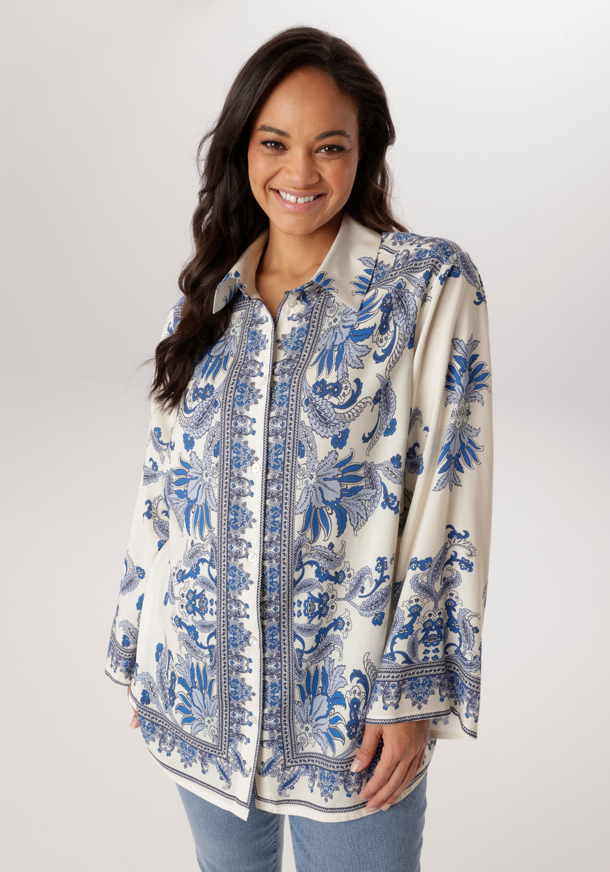 Aniston PLUS Hemdbluse mit edler Blumendruck - NEUE KOLLEKTION. € 59,99, (€ 59,99 pro 1 Stk).