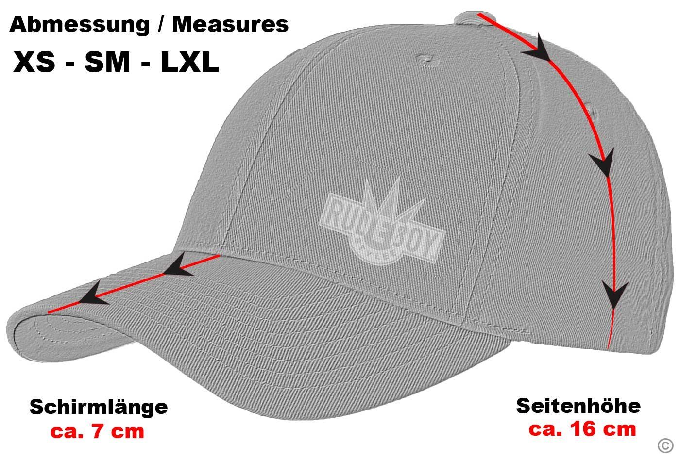 Rudeboy Stylee Flex Cap Flexfit Cap Classic bestickt für Damen, Herren und Kinder hinten geschlossen, verstärkte Front, mittleres Profil