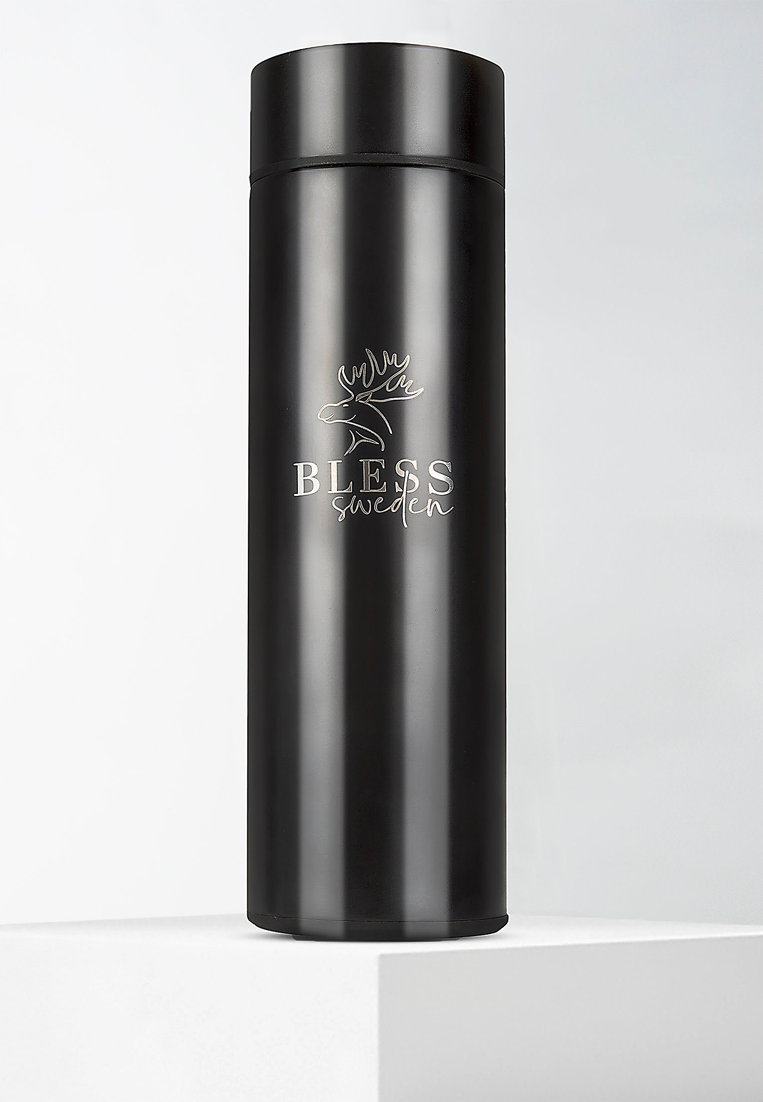 BLESS Trinkflasche Bottle Black Sweden LED-Temperaturanzeige Trinkflasche Smart 500 ml