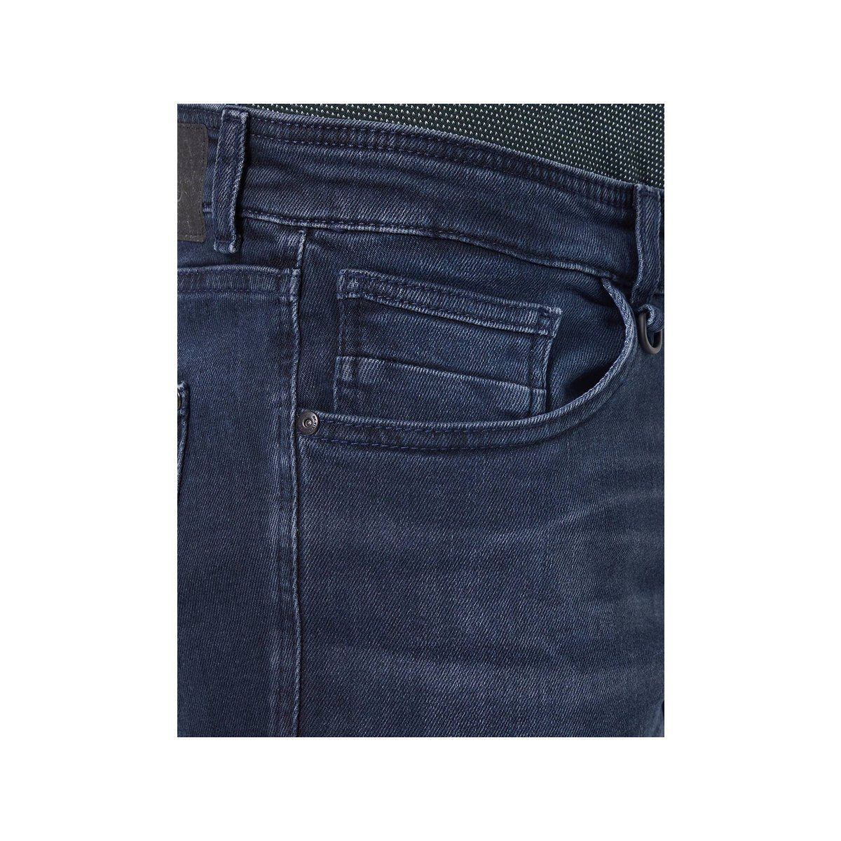 dunkel-blau 5-Pocket-Jeans active (1-tlg) camel