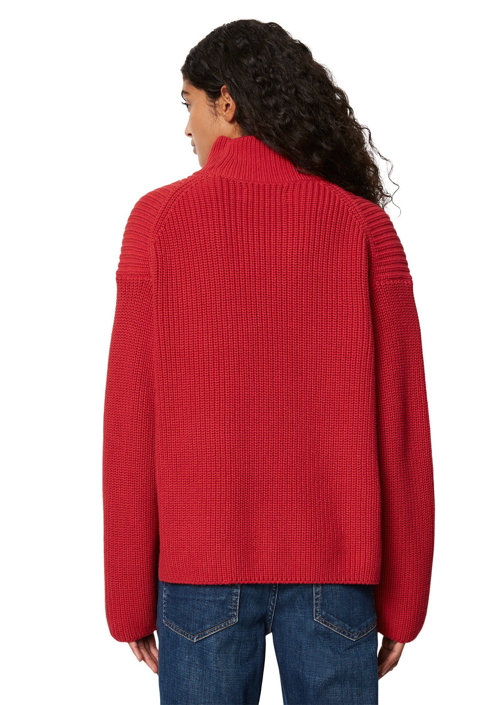 O'Polo aus Heavy Strickpullover Weight rot Cotton Marc