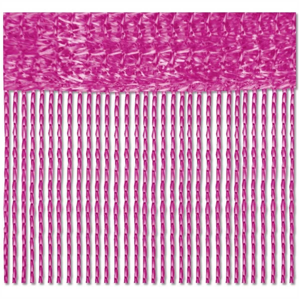 Fadenvorhang, Bestlivings, Stangendurchzug (2 St), halbtransparent, Fadengardinen mit Stangendurchzug, Vorhang in vers. Farben und Größen Pink