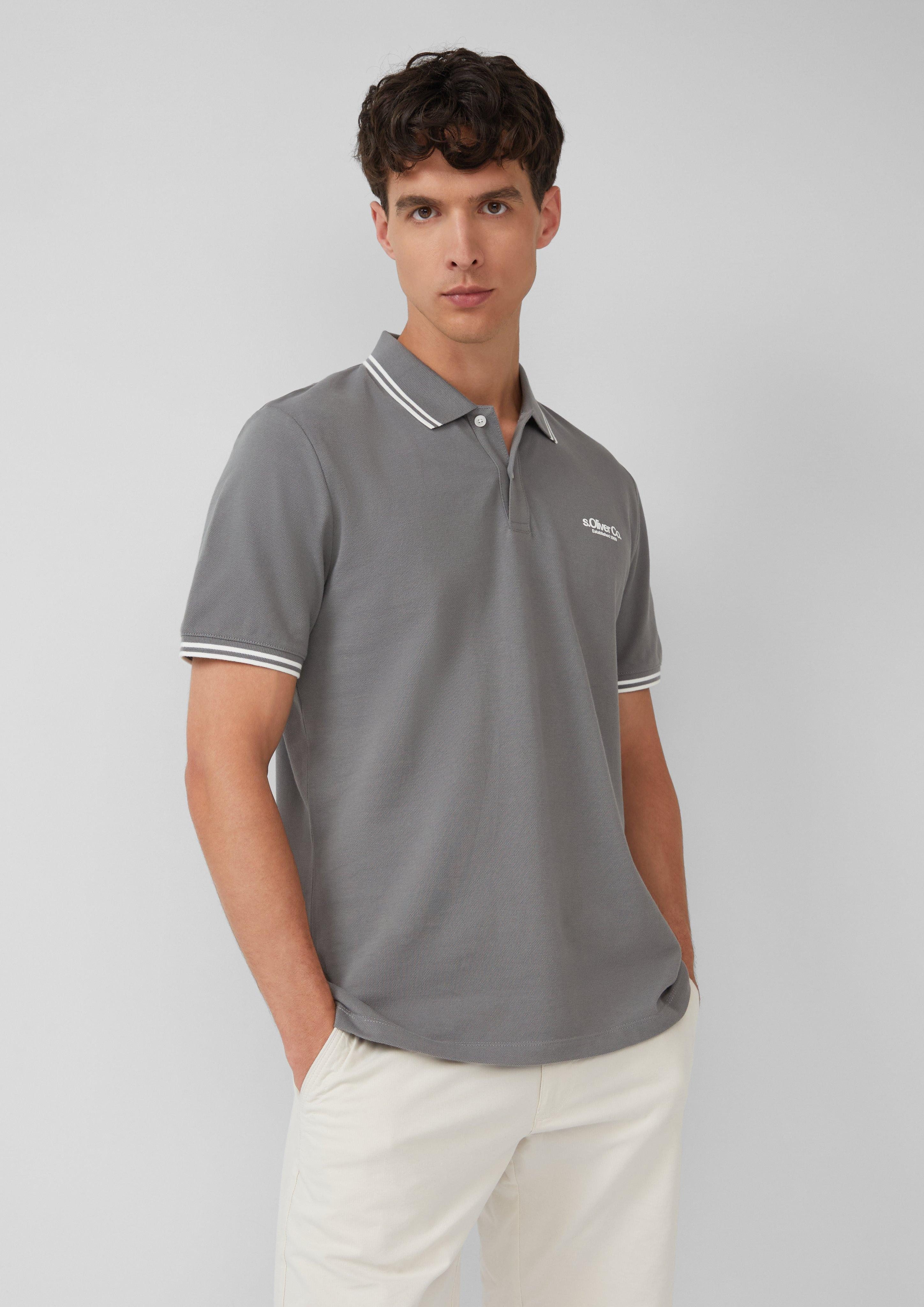 s.Oliver Kurzarmshirt Piqué-Poloshirt mit Kontrastdetails und günstig online kaufen