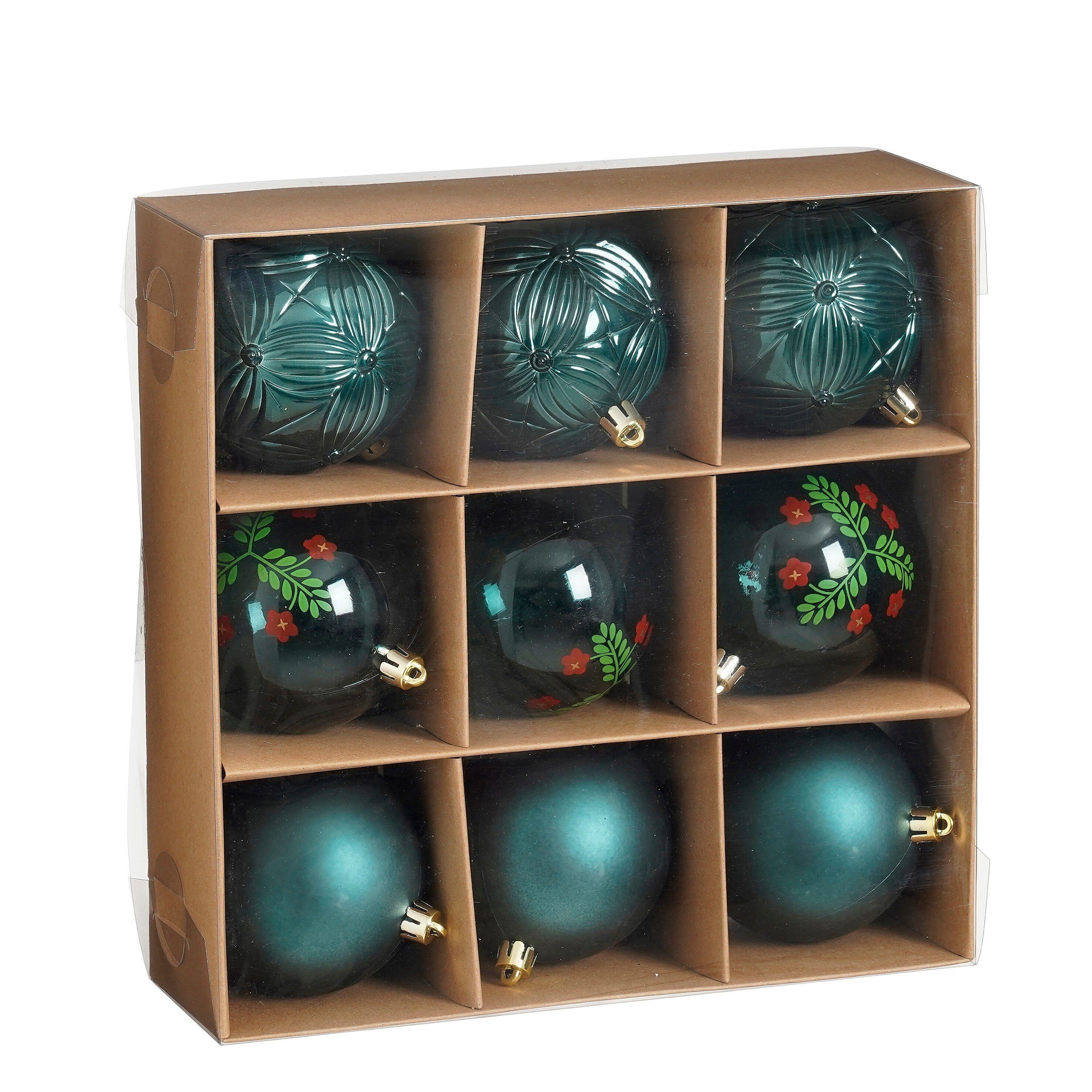 Mica Decorations Weihnachtsbaumkugel Mica Decorations Weihnachtskugeln Set - 9 Stück - Ø8 cm