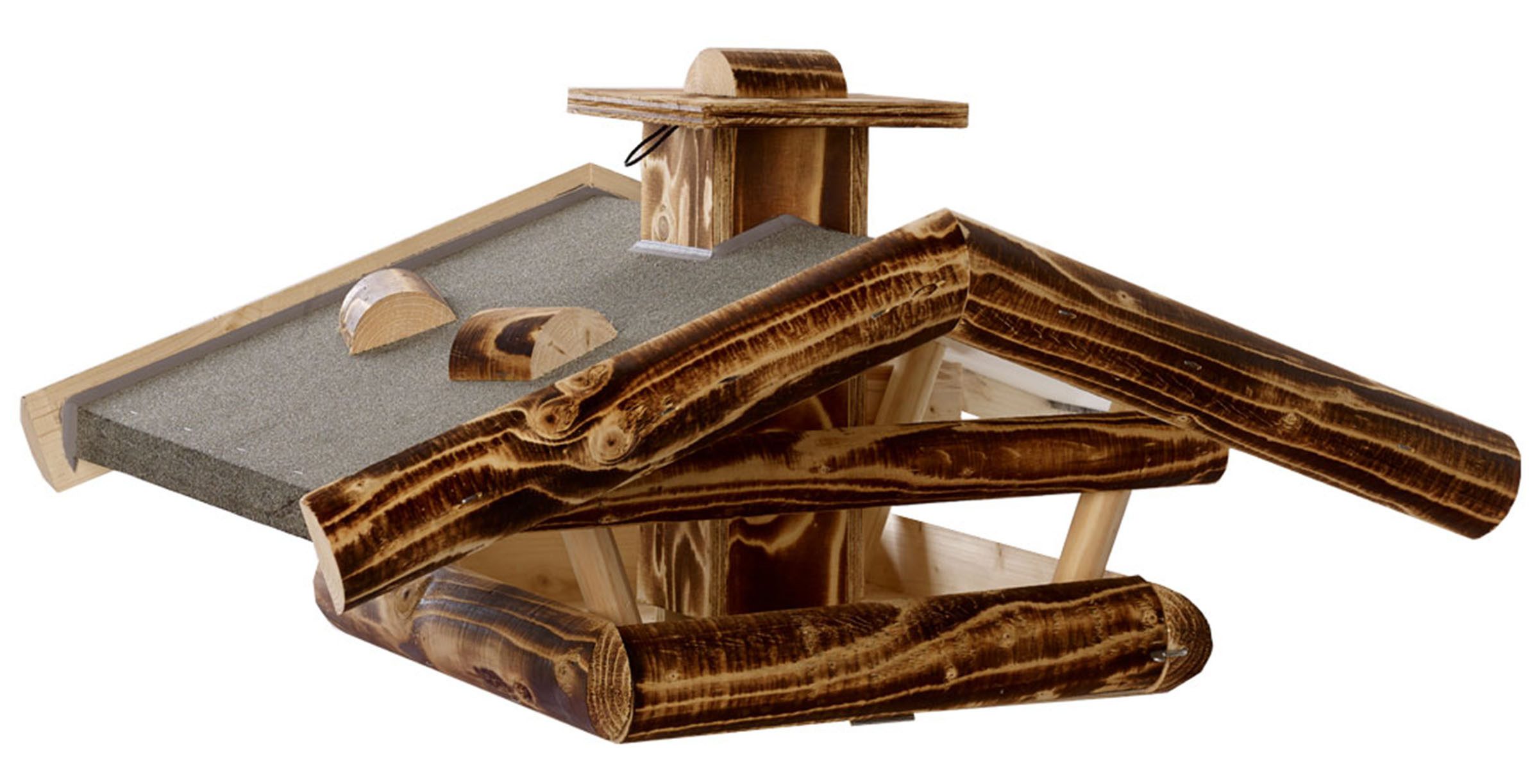 Dehner Natura Wildvogel-Futterhaus Innsbruck Mit Ständer – 144x68x62 Cm, Holz Mit Bitumendach