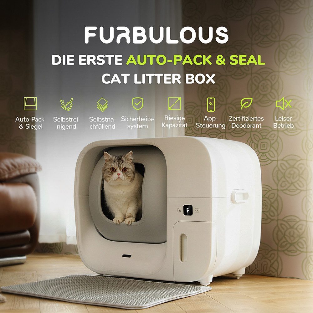 Furbulous Katzenecktoilette 60L Large Capacity, Automatische Selbstreinigun günstig online kaufen