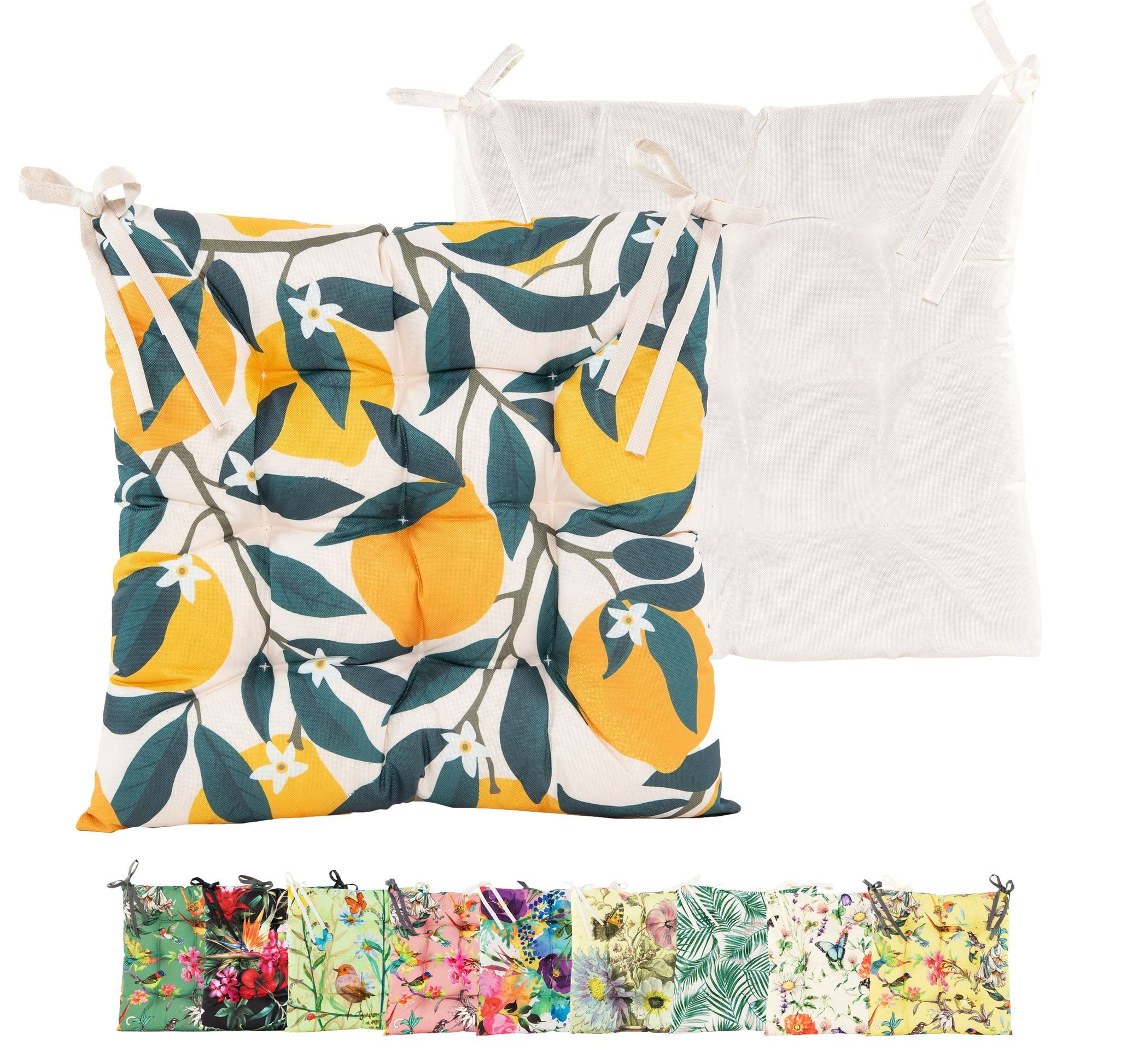 JACK Stuhlkissen JACK Motiv Outdoor Wende Stuhlkissen 38x38cm Lounge Kissen Sitzkissen, mit Lotus Effekt, robust, strapazierfähig, für Innen & Außen