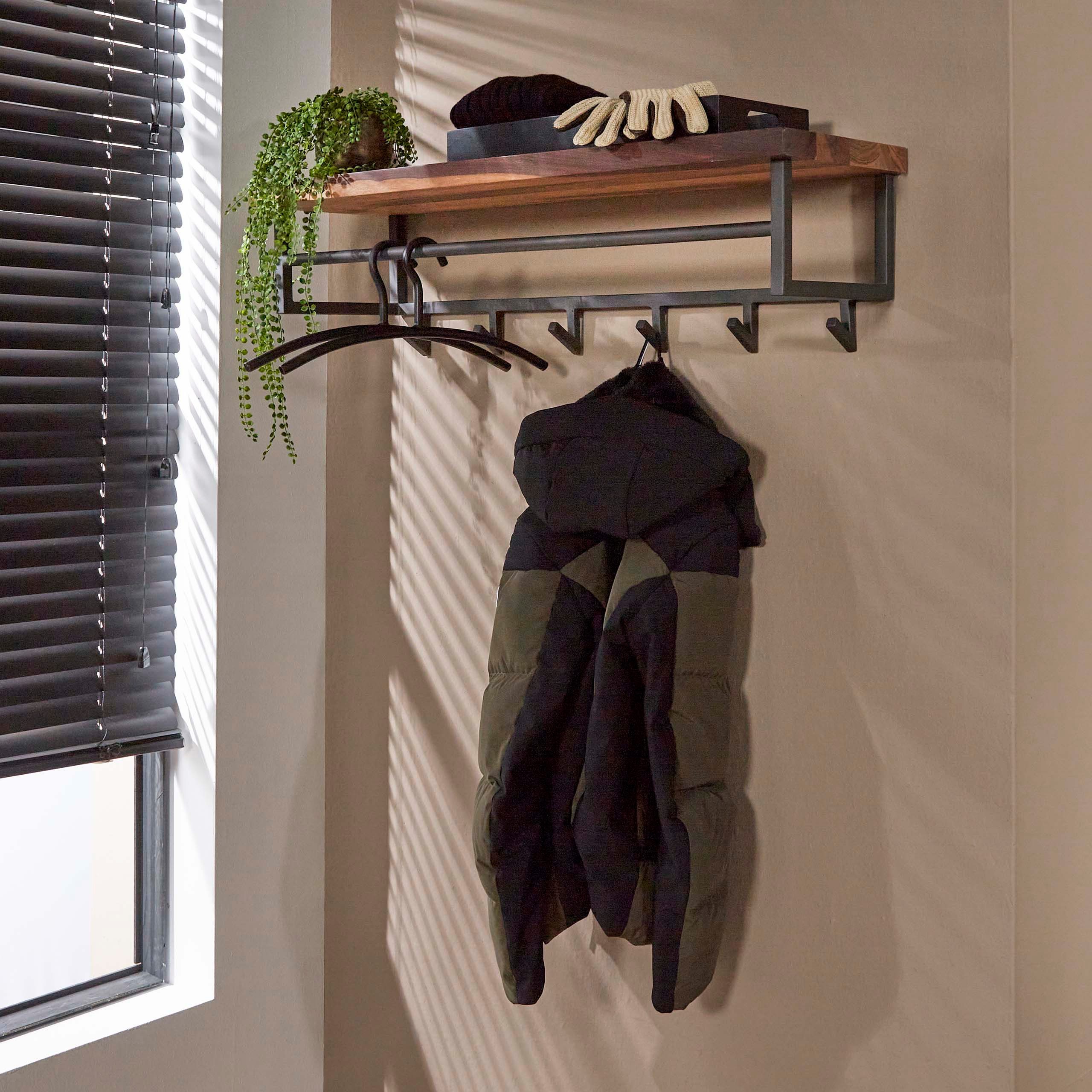 Sitheim® Wandgarderobe Garderobe Daytona Hutablage / Massiv Saja (1 St)