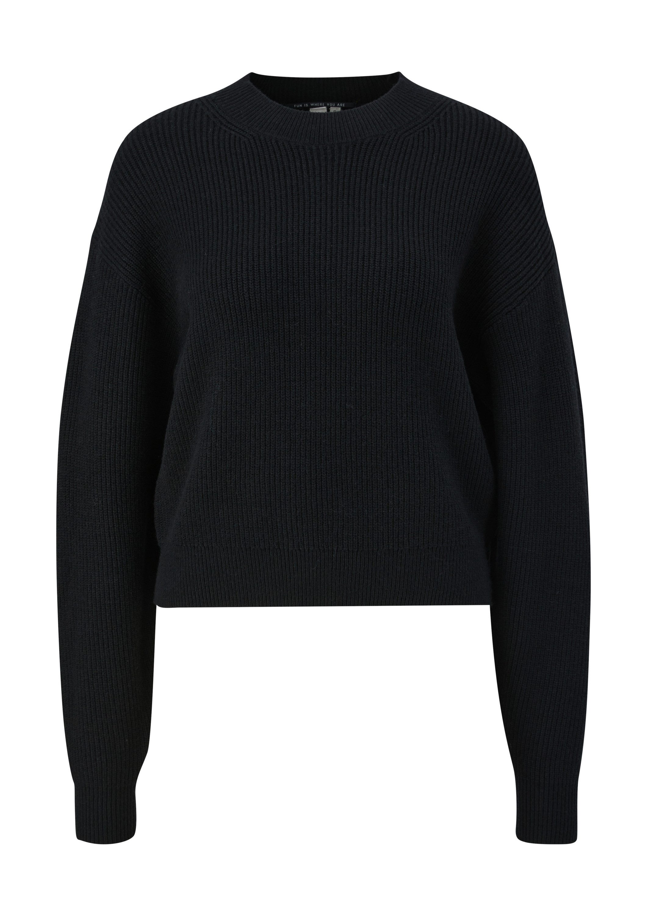QS Longpullover Strickpullover Strickpullover aus Viskosemix günstig online kaufen