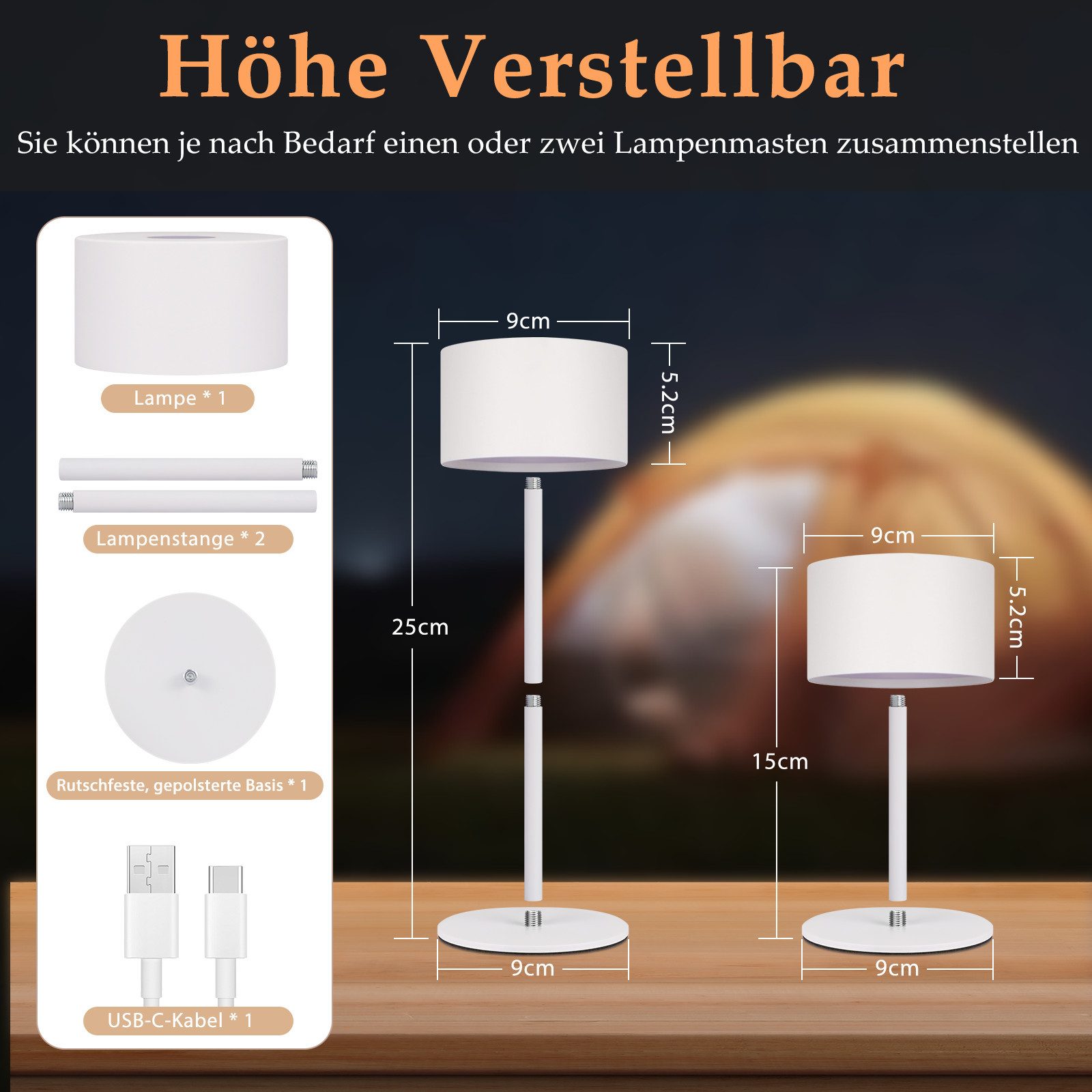 ZMH LED Tischleuchte LED Tischlampe Kabellos: günstig online kaufen