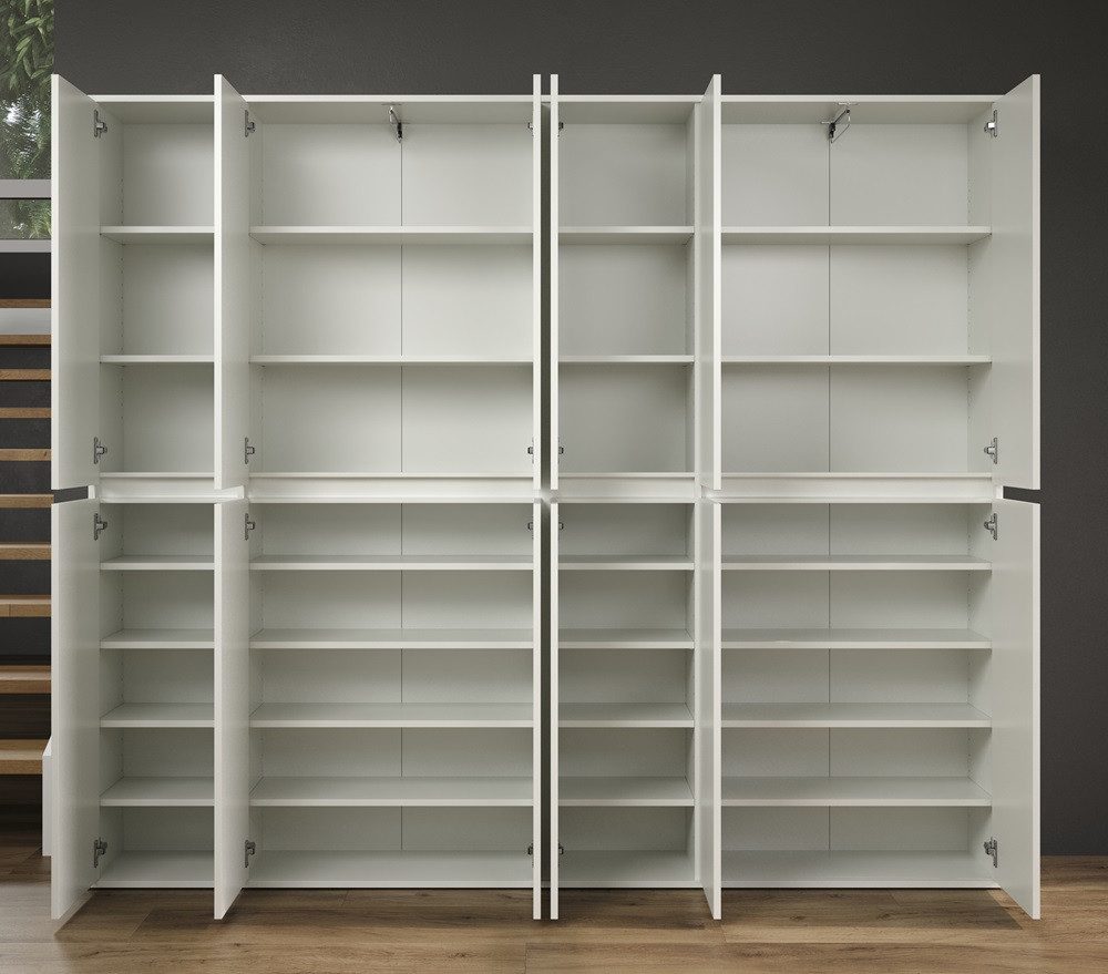 trendteam Schuhschrank Garderobenschrank Nevada, weiß, 222 x 191 x 34 cm