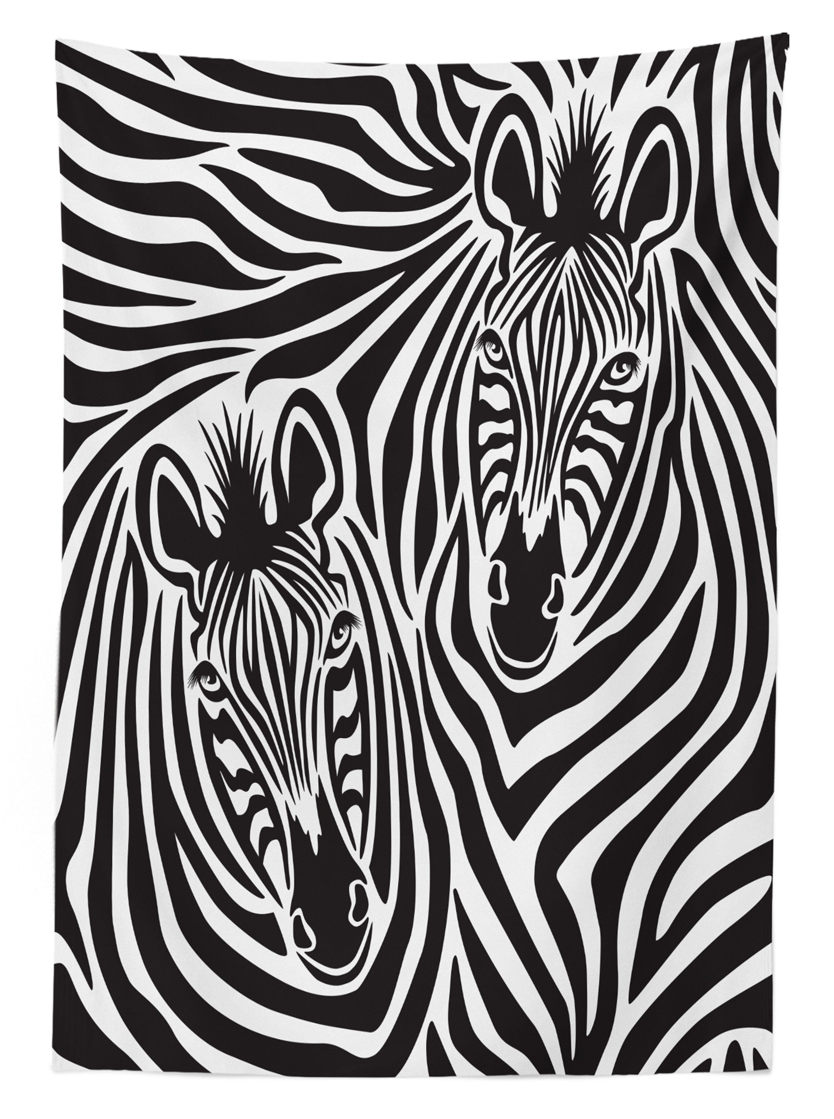 Farbfest Abakuhaus Außen Augen den Farben, Für Klare Gesicht Zebras Tischdecke Bereich Safari geeignet Waschbar und