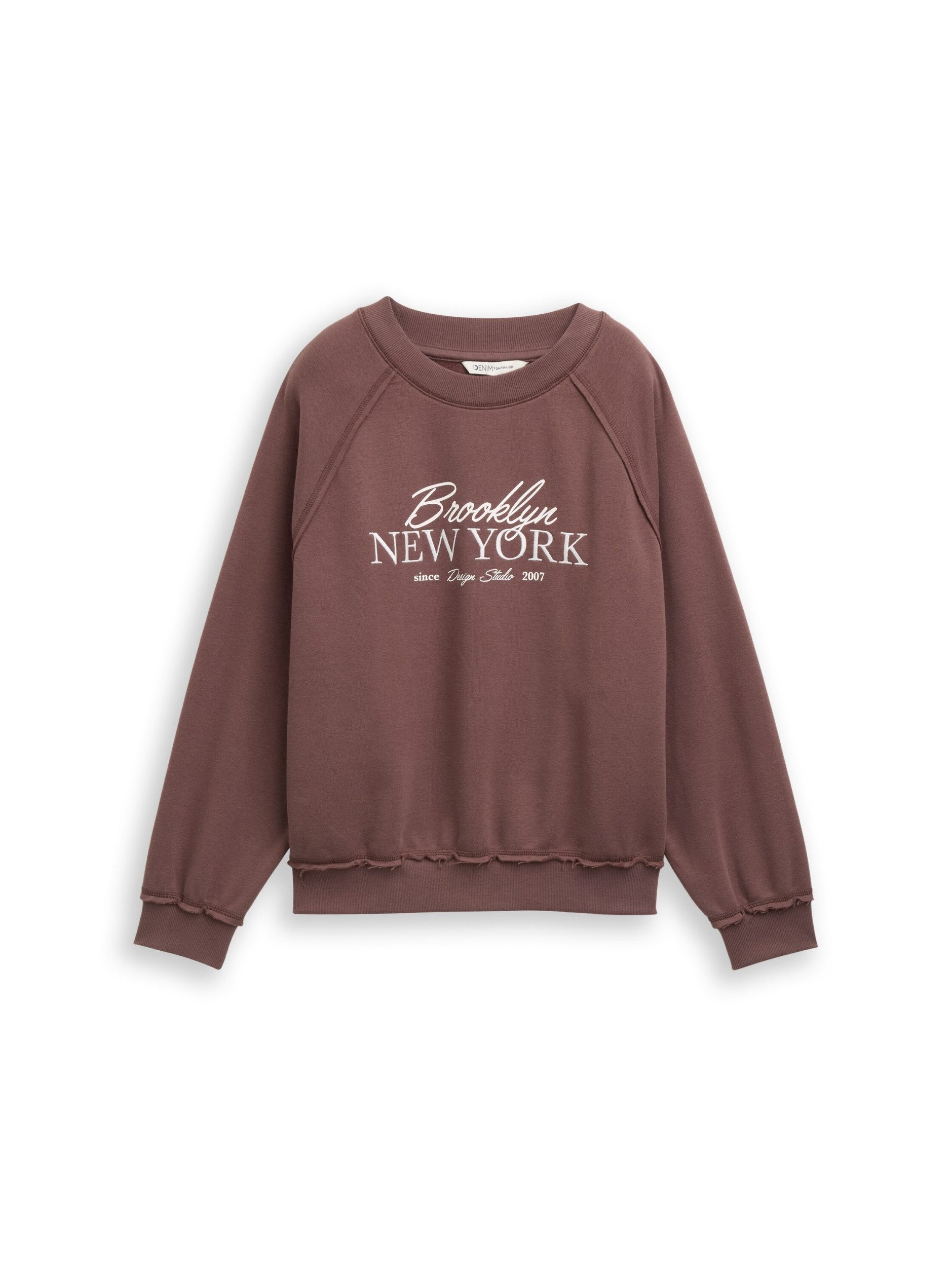 TOM TAILOR Denim Hoodie Crewneck sweatshirt w print