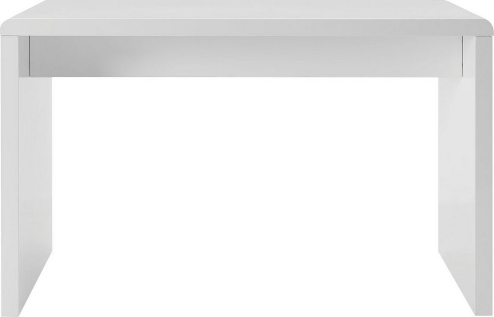 SalesFever Schreibtisch, Weiß hochglanz lackiert